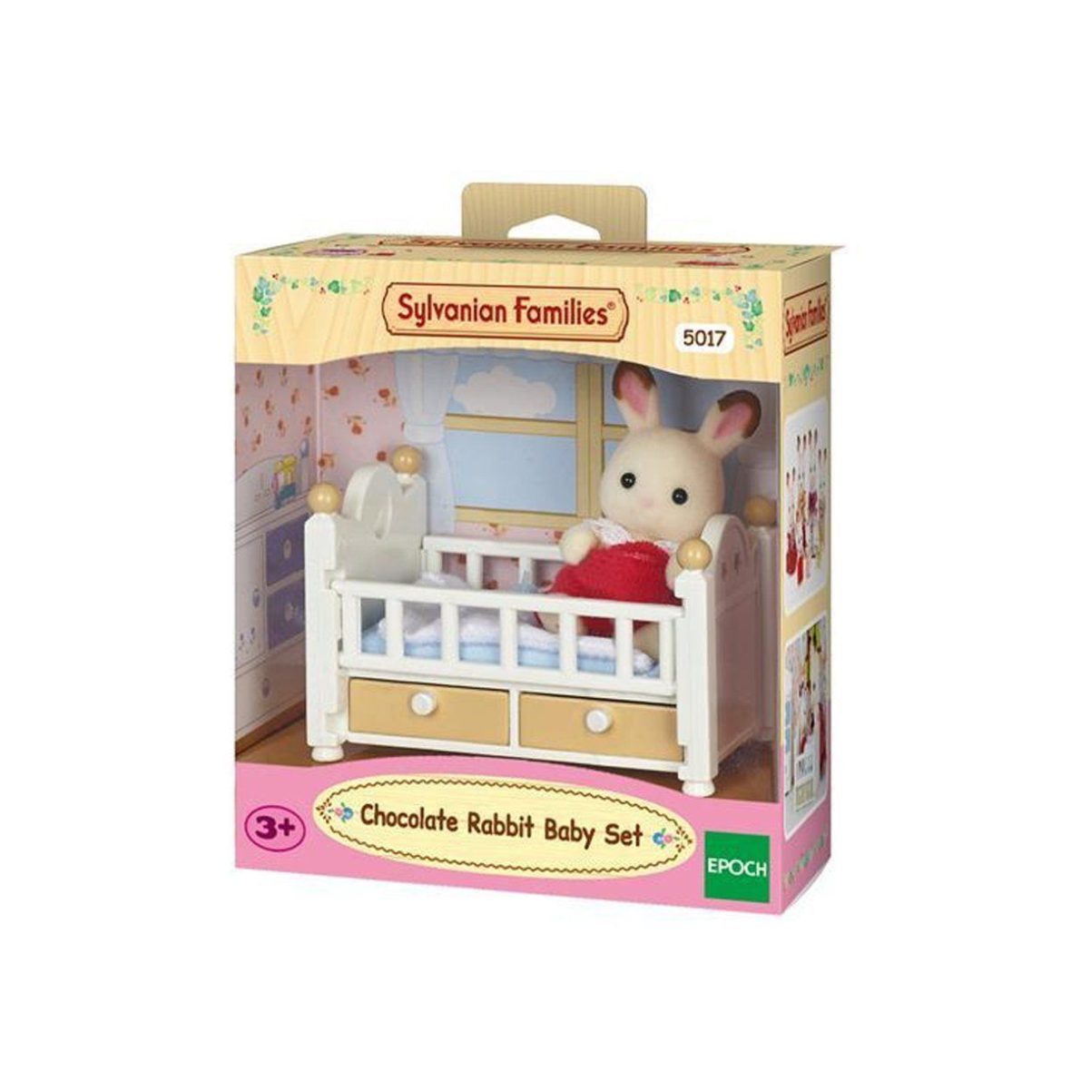 5017 Sylvanian Families, Çikolata Kulaklı Tavşan Bebek ve Yatağı , +3 yaş