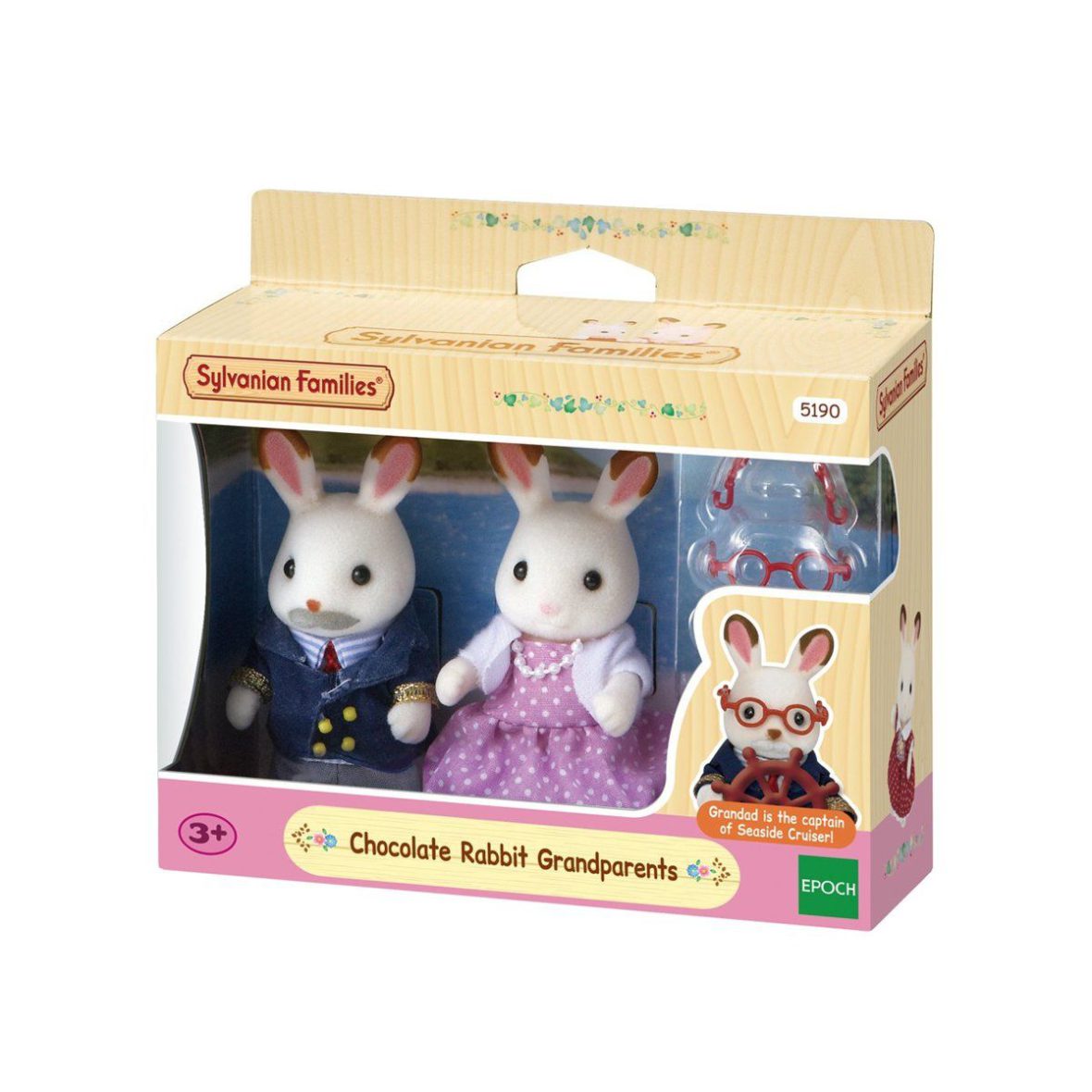 5190 Sylvanian Families, Çikolata Kulaklı Tavşan Anneanne ve Dede, +3 yaş