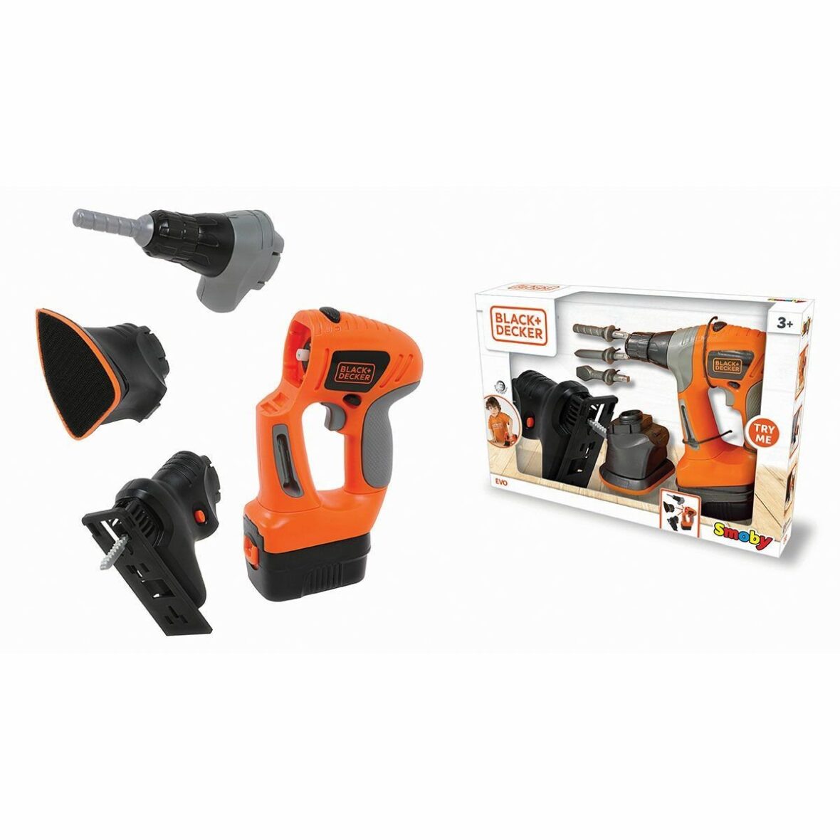 7600360102 Black + Decker Evo 3ü 1 Arada Oyuncak Testere+vidalama+zımparalama  -Smoby