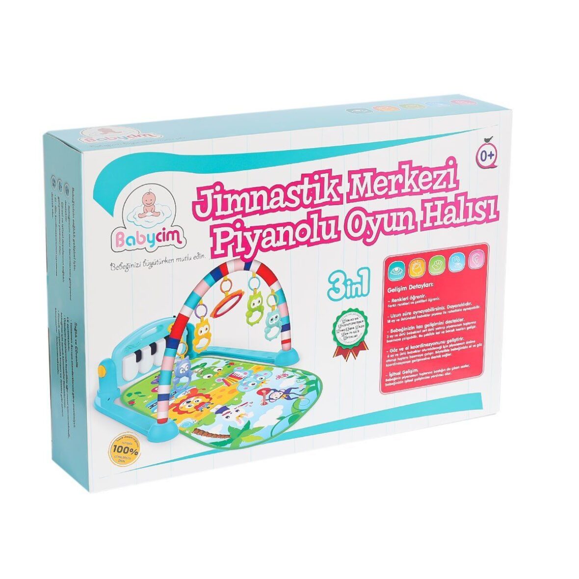 HE0637 Jimnastik Merkezi Pianolu Oyun Halısı -Birliktoys