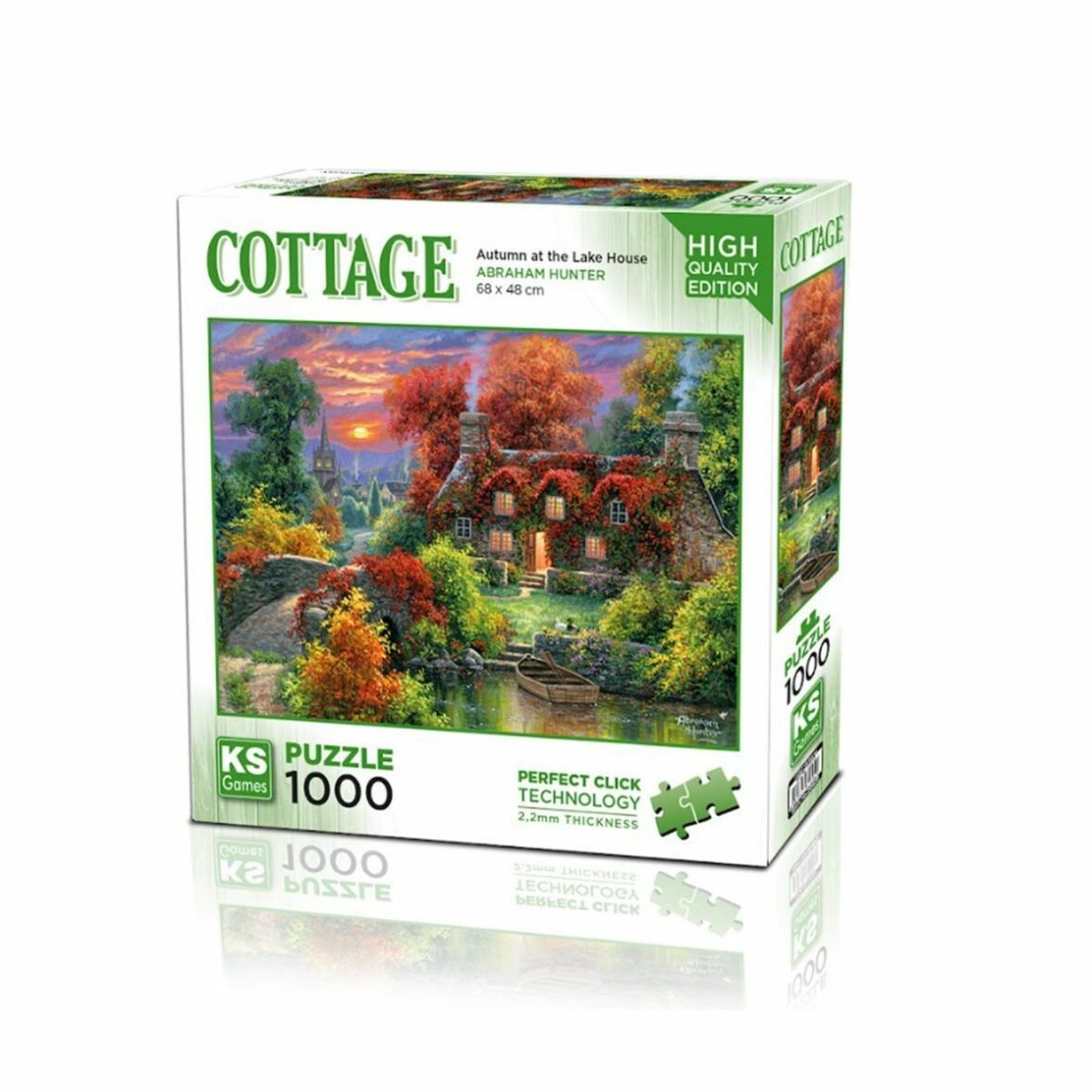 20672 Göl Evinde Sonbahar 1000 Parça Puzzle -KS Puzzle