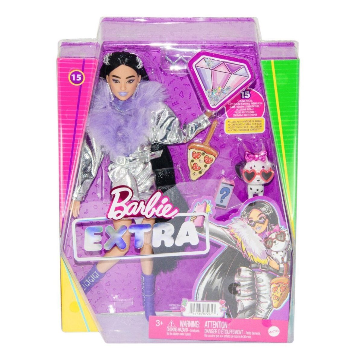 HHN07 Barbie Extra – Mor Botlu Bebek