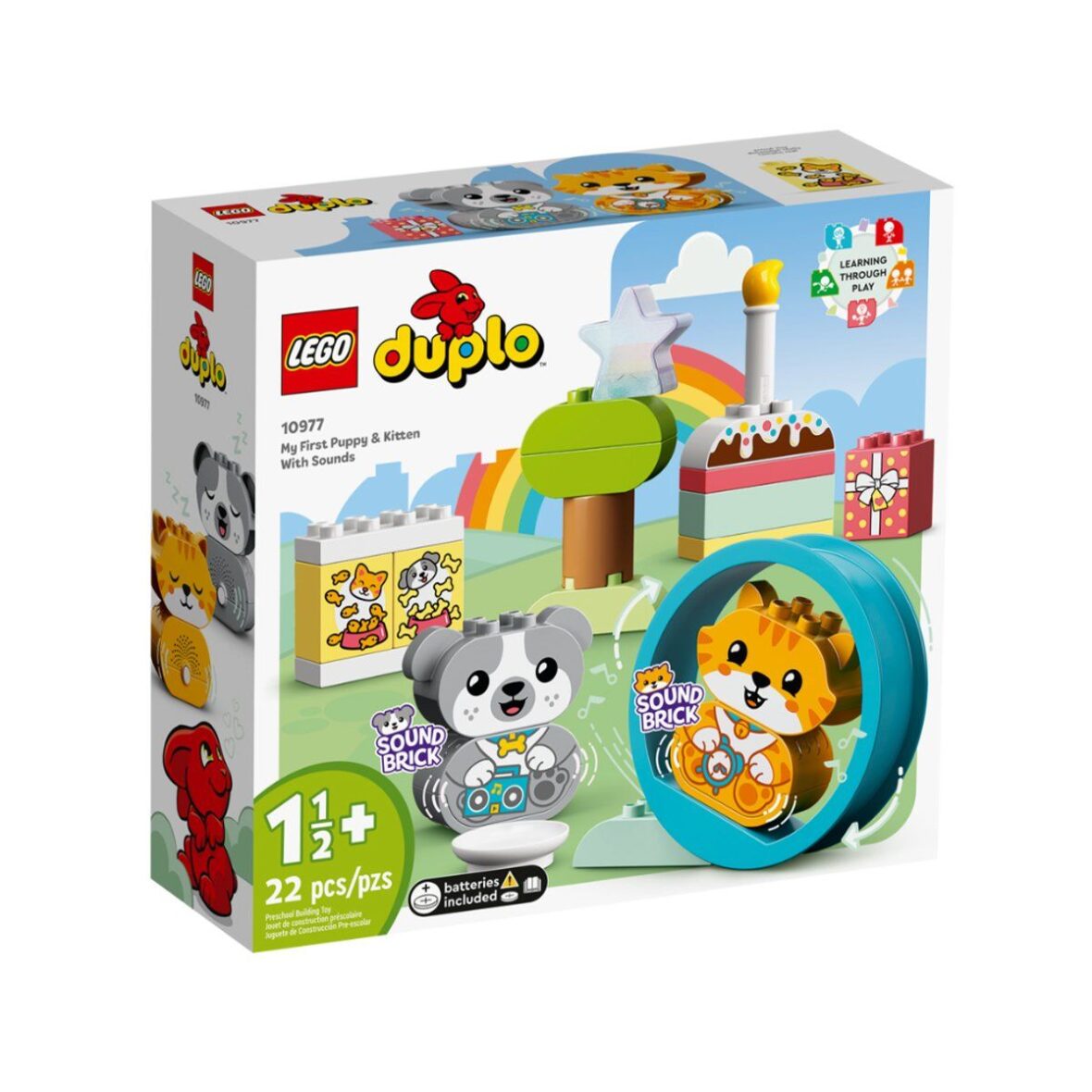 10977 Lego Duplo – İlk Yavru Köpeğim ve Yavru Kedim, Sesli , 22 parça +1,5 yaş