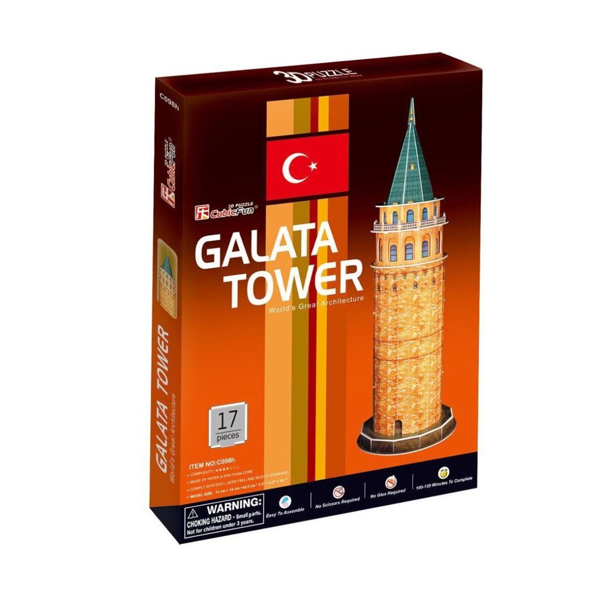 C098H Cubic Fun Galata Kulesi 17 Parça 3 Boyutlu Puzzle