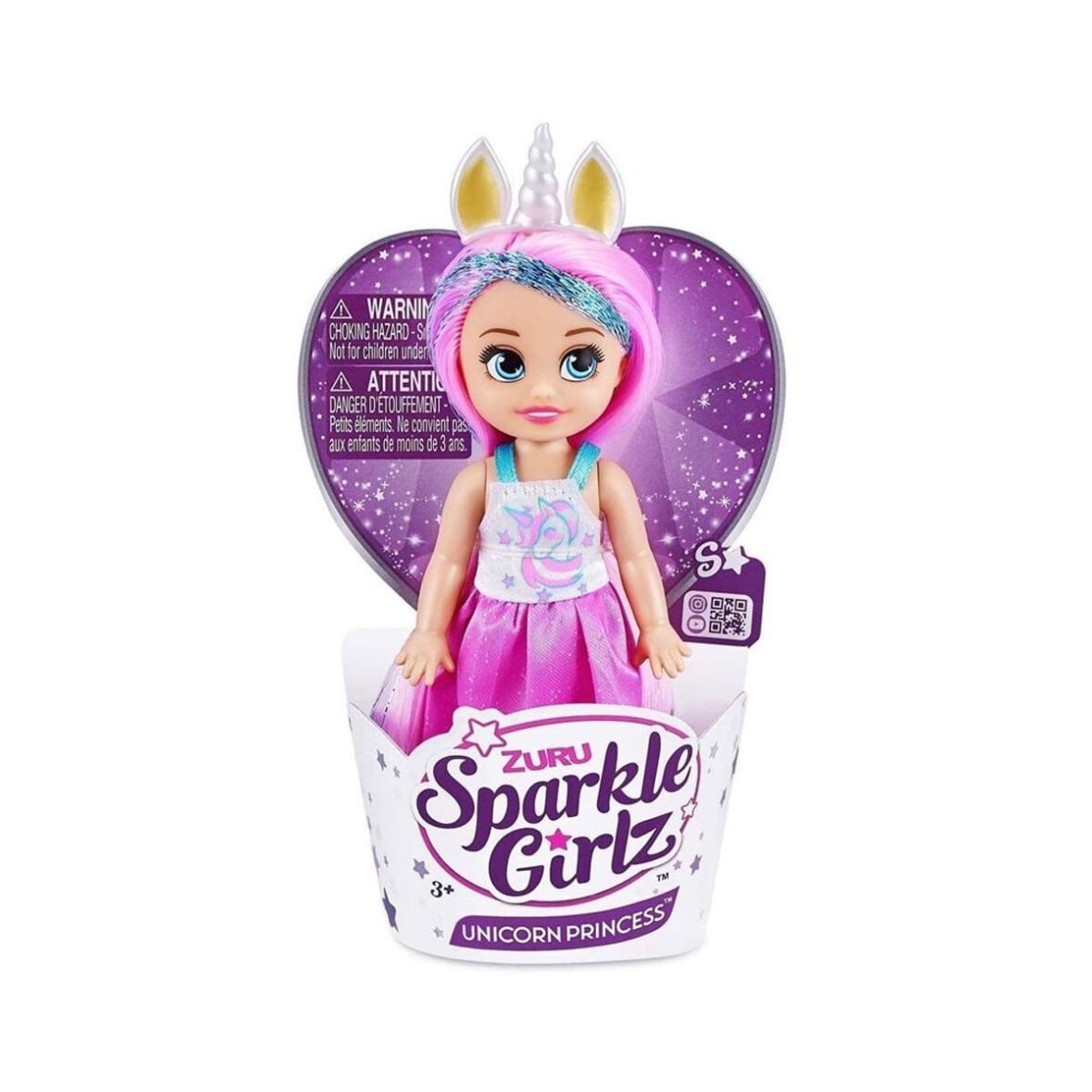 PAK01000 Sparkle Girlz 12cm Unicorn Prenses Cupcake – 10094TQ3