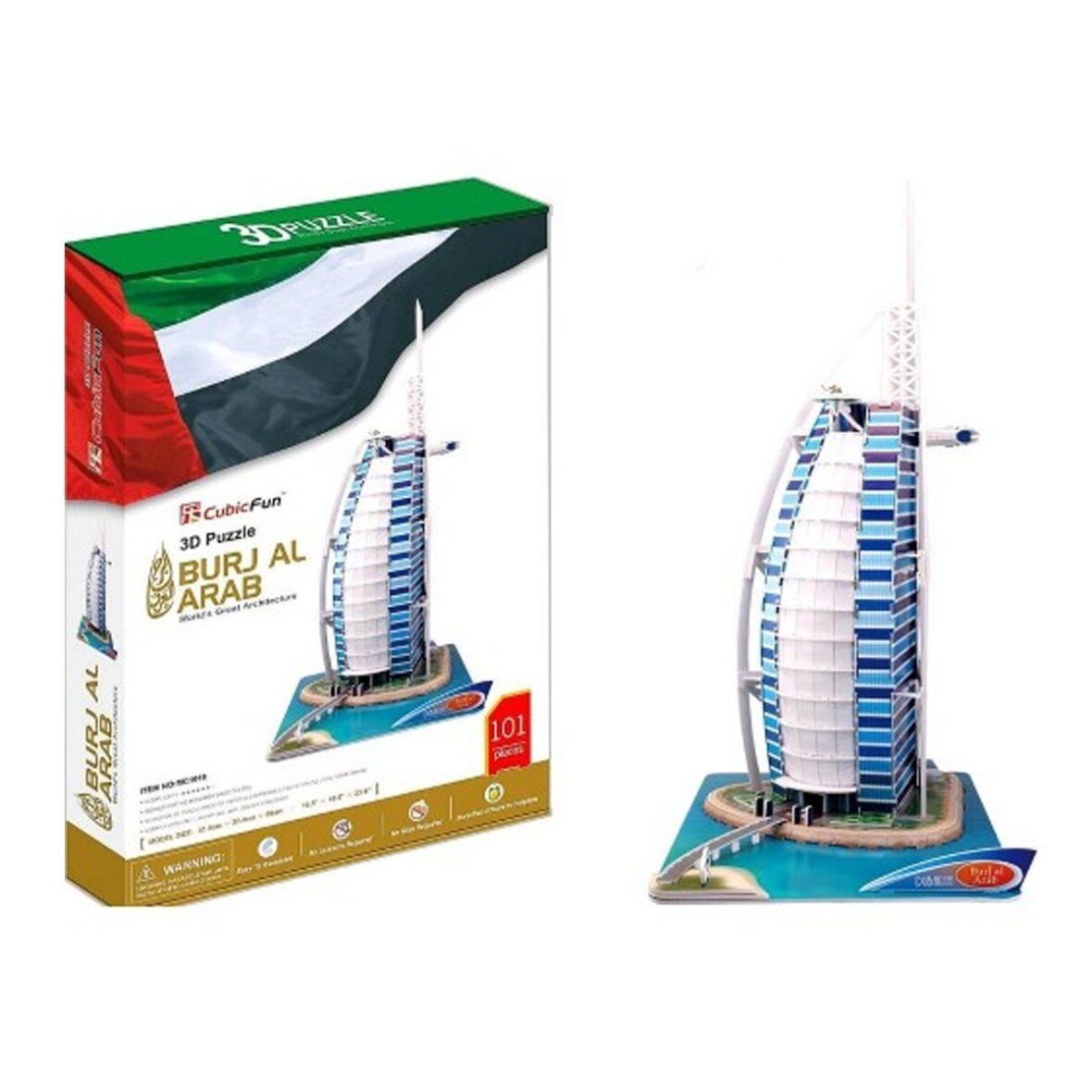 MC101H Cubic Fun Burj El Arap Dubai 101 Parça 3 Boyutlu Puzzle