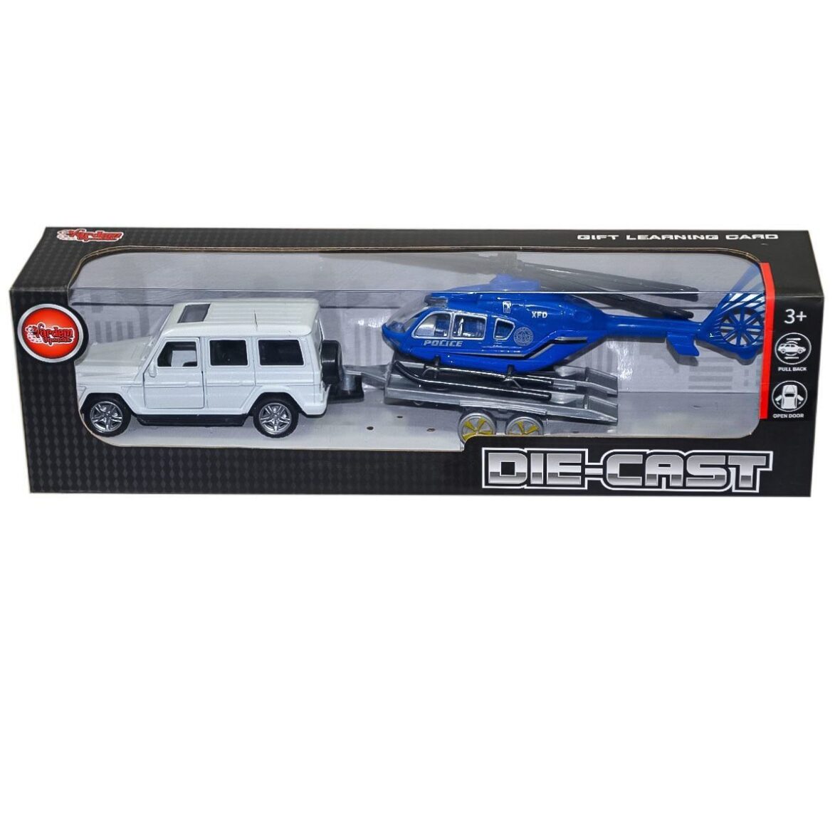 XFD1023 Kutulu Helikopter Çeken Die-Cast Jeep – Vardem Oyuncak