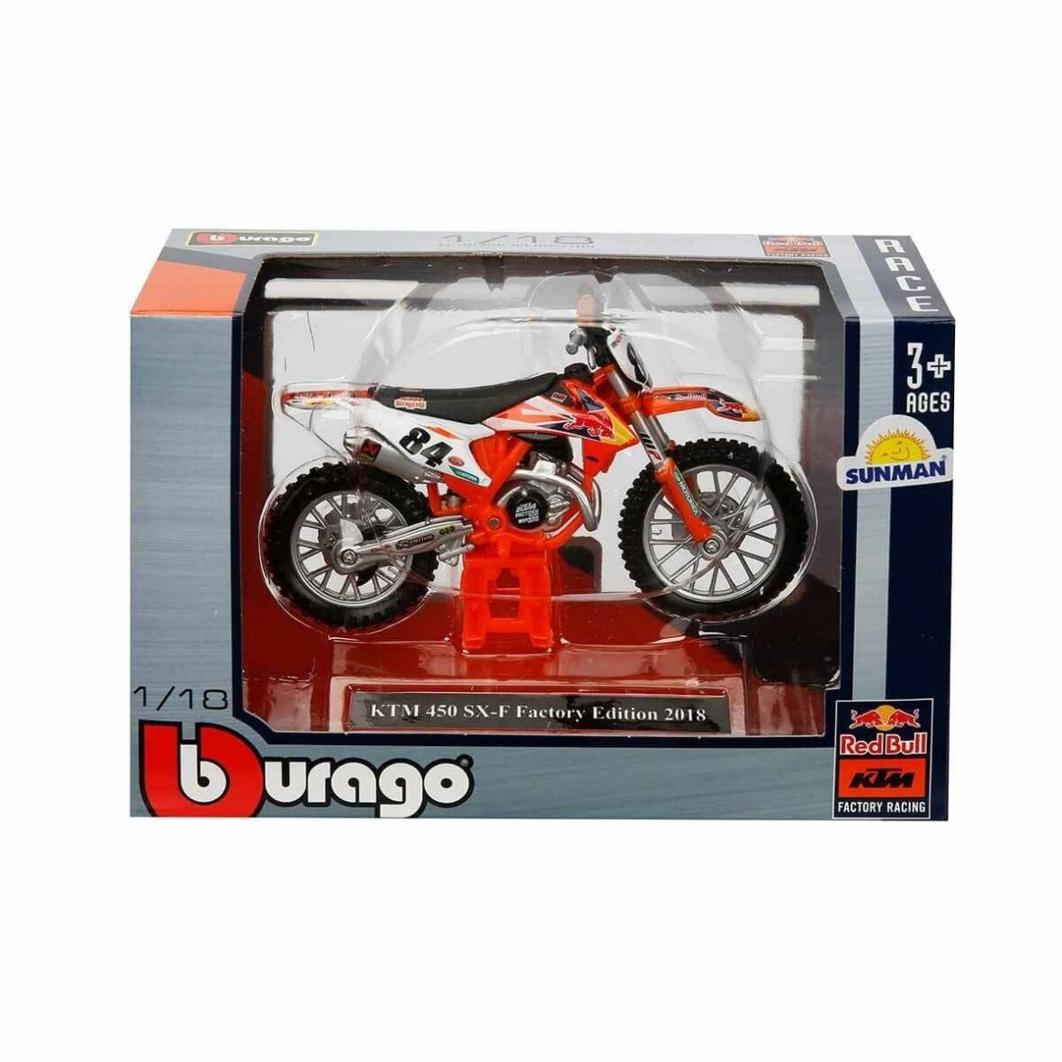 51070 SUN-BUR-1:18 Motor Red Bull KTM 450 2 Asorti – Sunman