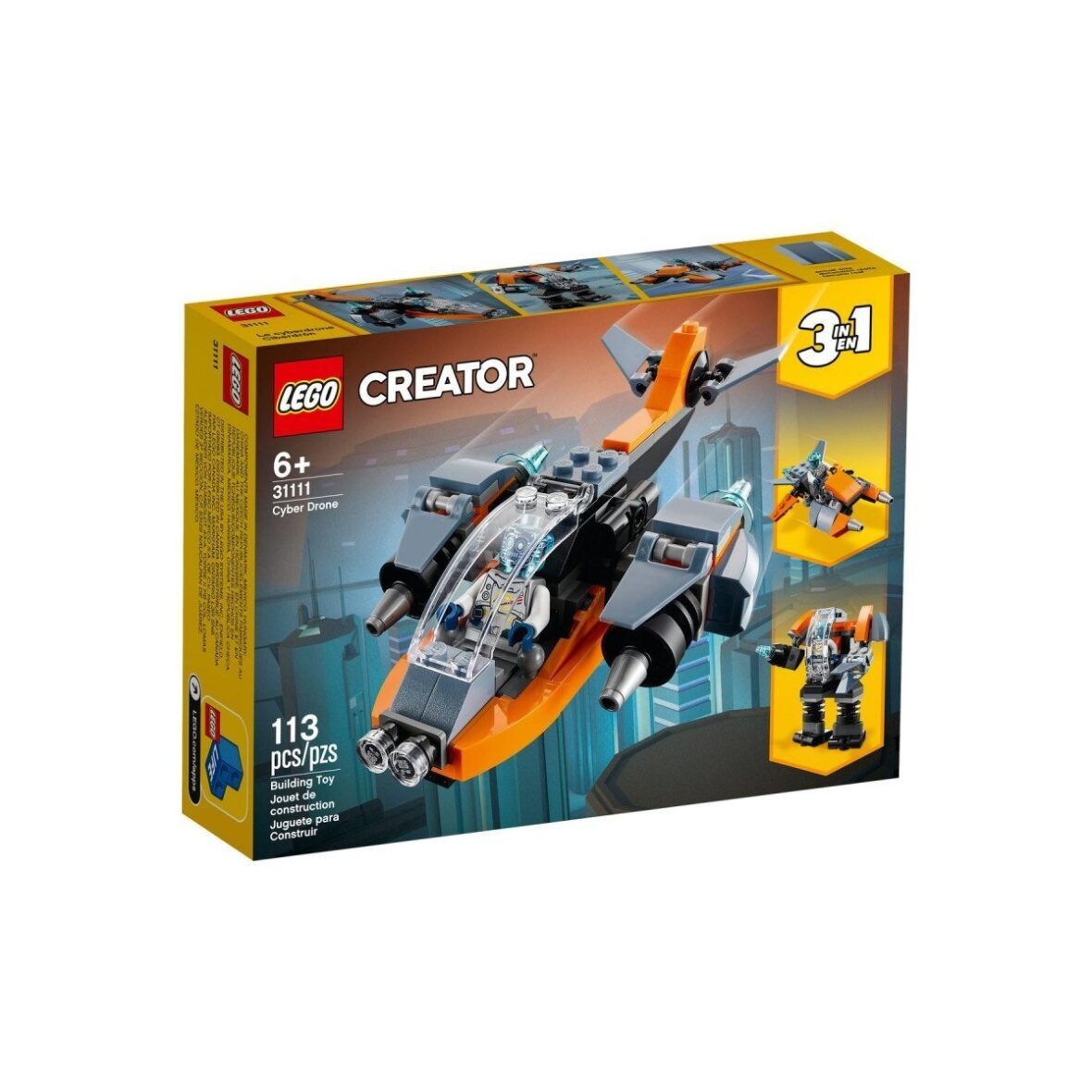 31111 LEGO® Creator 3’ü1 arada İnsansız Hava Aracı /113 parça /+6 yaş