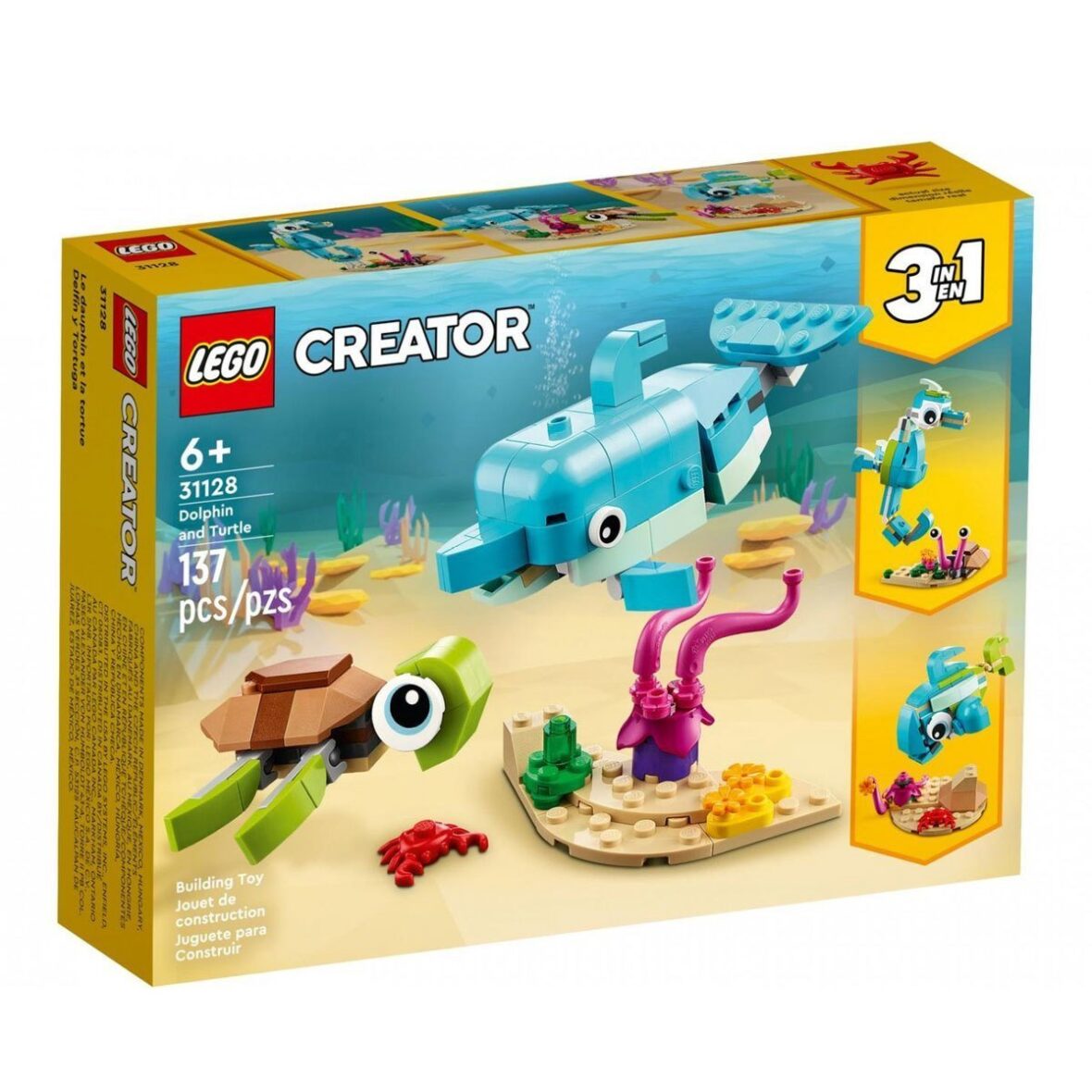 31128 LEGO® Creator 3in1 Yunus ve Kaplumbağa 137 parça +6 yaş Özel Fiyatlı Ürün