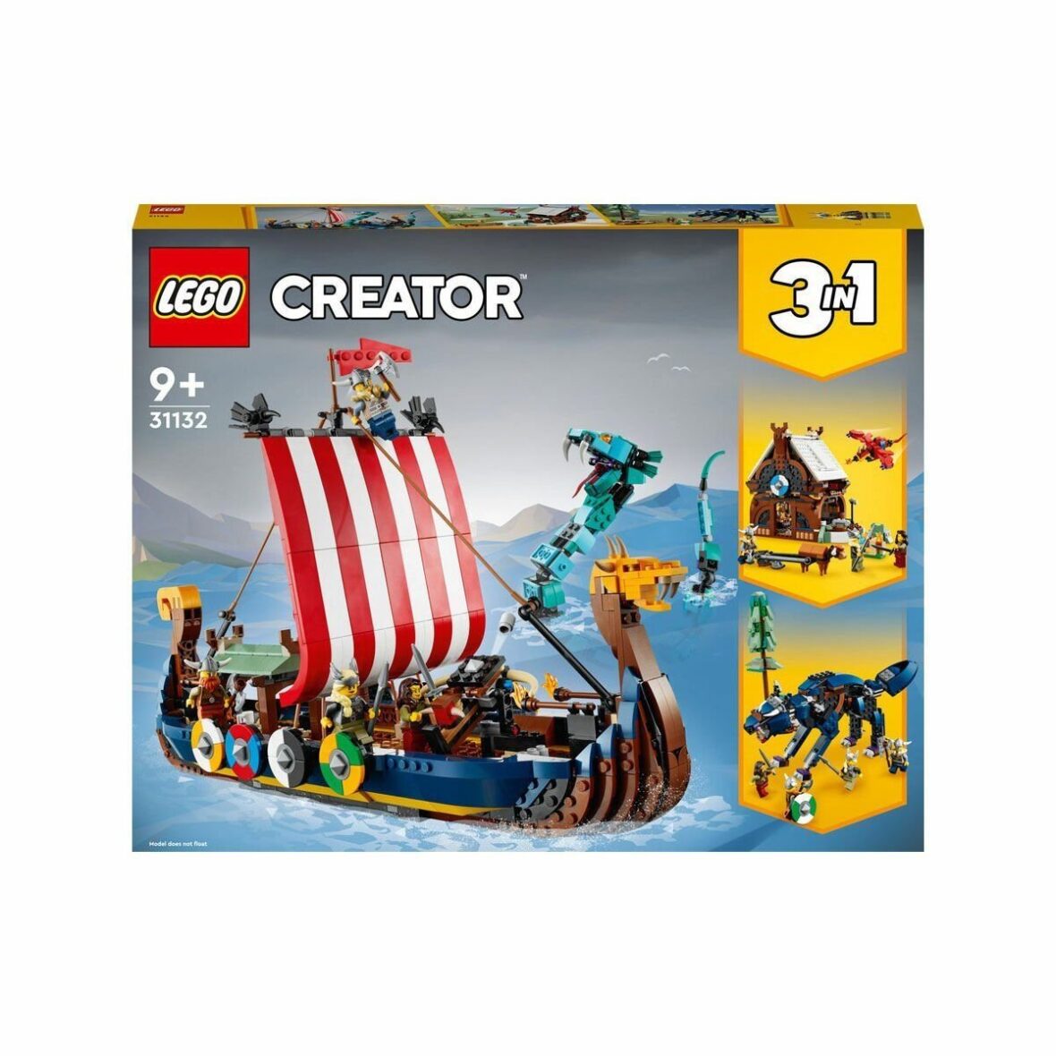 31132 Lego Creator 3in1 – Viking Gemisi ve Midgard Yılanı 1192 parça +9 yaş