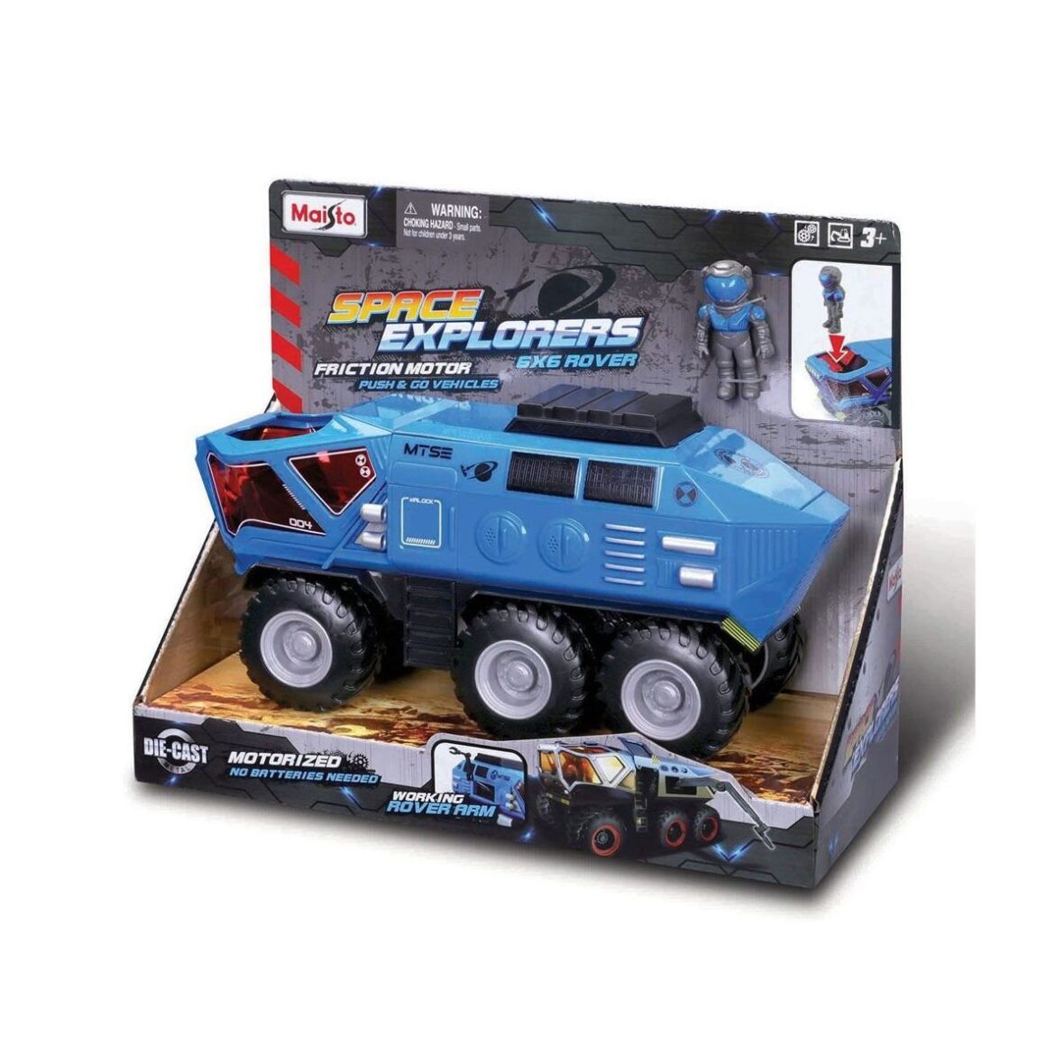 MAY 21252 Maisto Space Explorers 6×6 Rover Sürtmeli Uzay Aracı ve Figür