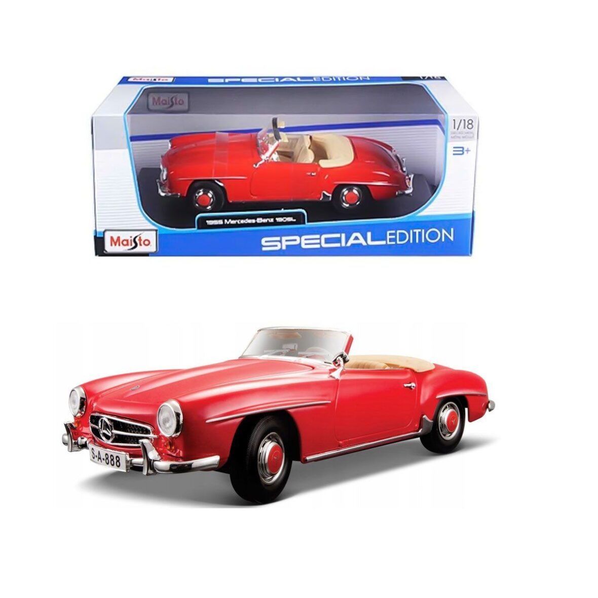 MAIS 31824 Mercedes Benz 190SL 1:18  1955 -Necotoys