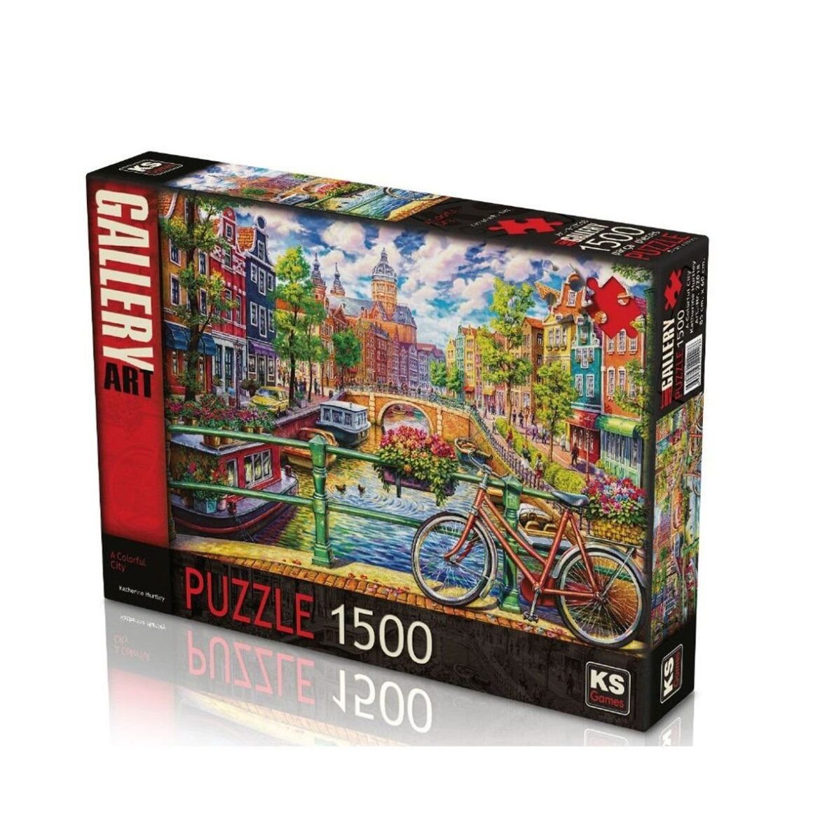 22018 Renkli Bir Şehir 1500 Parça Puzzle -KS Puzzle