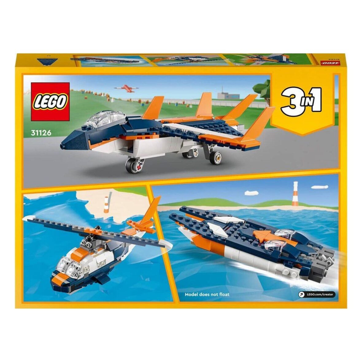 31126 LEGO® Creator 3in1 Süpersonik Jet 210 parça +7 yaş