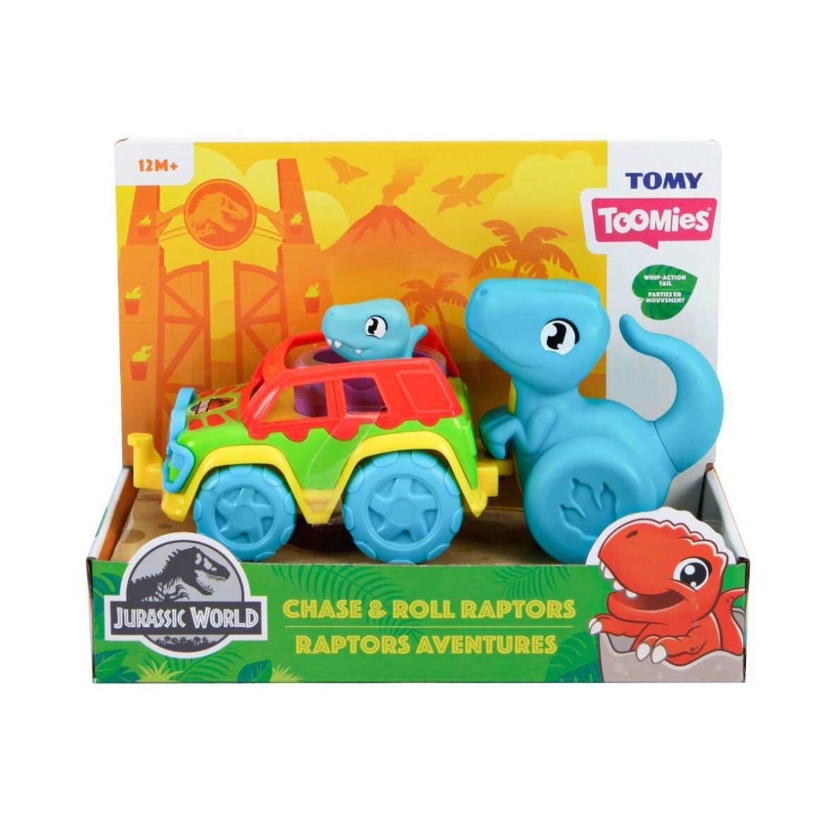 73251 Tomy – Jurassic World Dino ve Renkli Araç – Toomies +12 ay