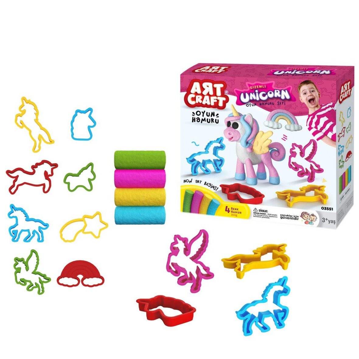 03551 UNICORN HAMUR SET 200GR