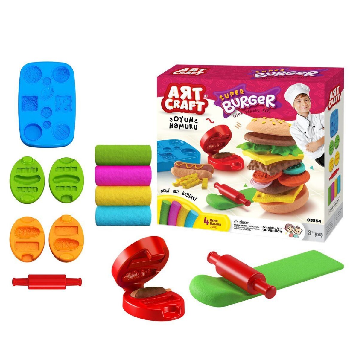 03554 Dede, Hamburger Hamur Set 200 gr