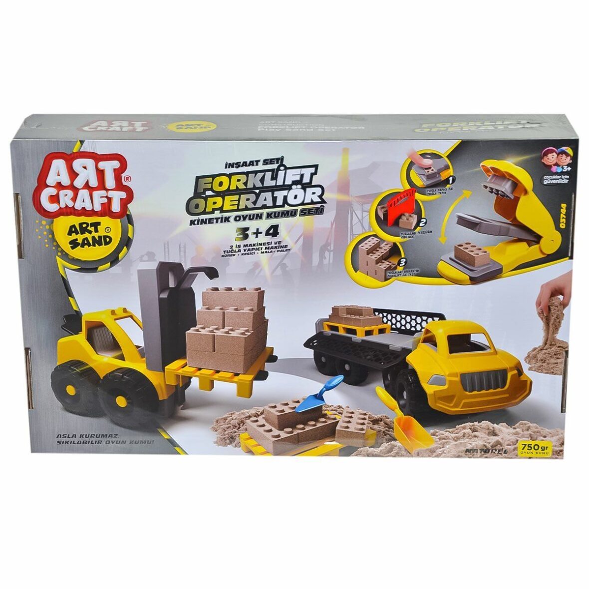 03744 Artstand Forklift Operatör Kum Set – Fen Toys