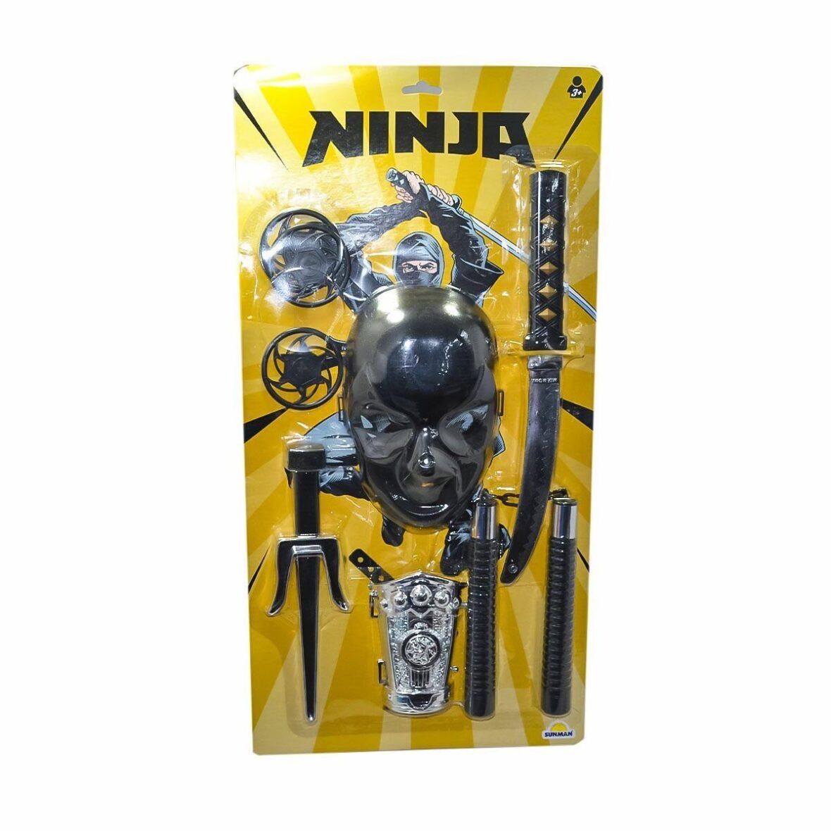 3782 SUN-ZEO-NIN-Ninja Bıçak Mınçıka Disk Maske 8 Parça Kartela Set  – Sunman