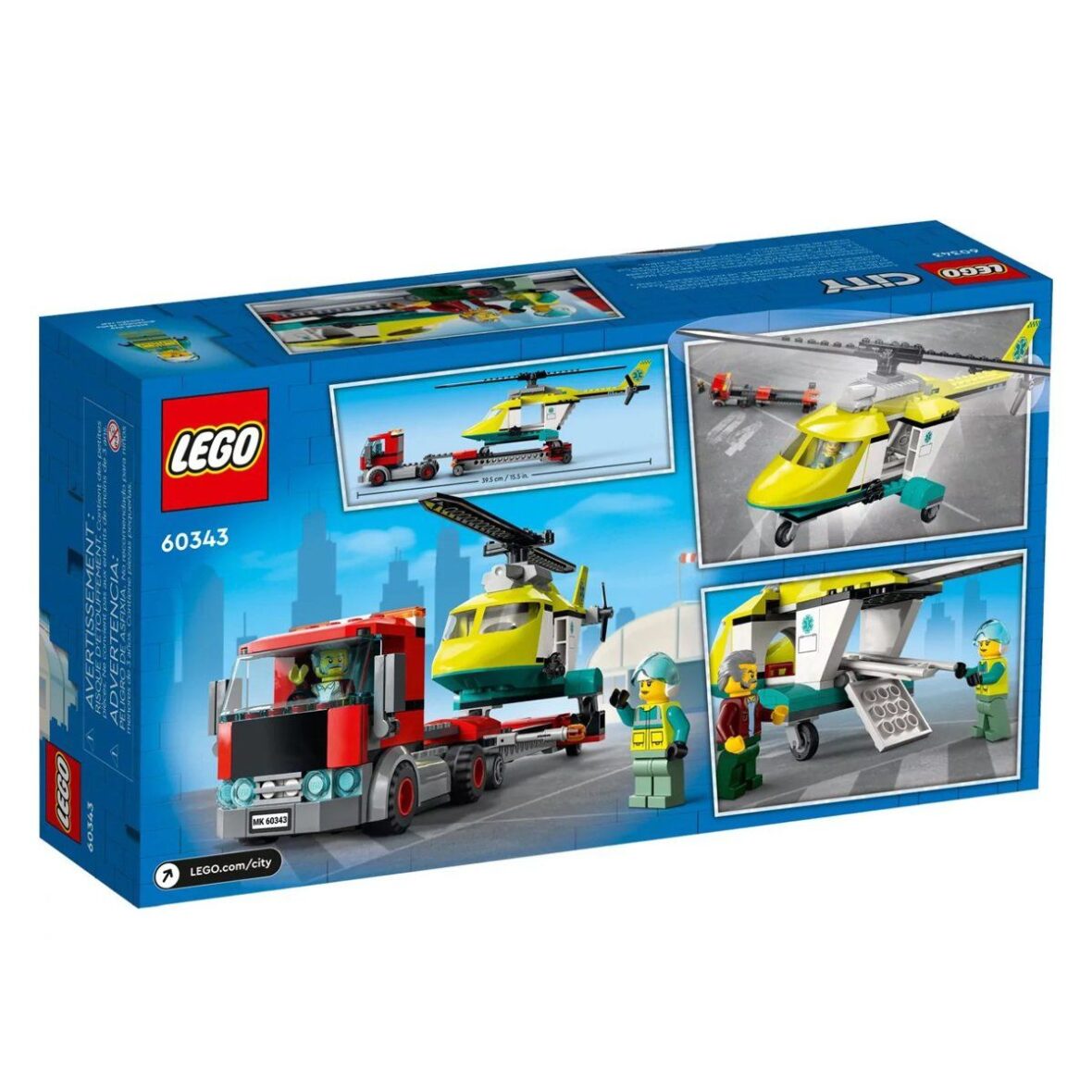 60343 LEGO® City – Kurtarma Helikopteri Nakliyesi 215 parça +5 yaş