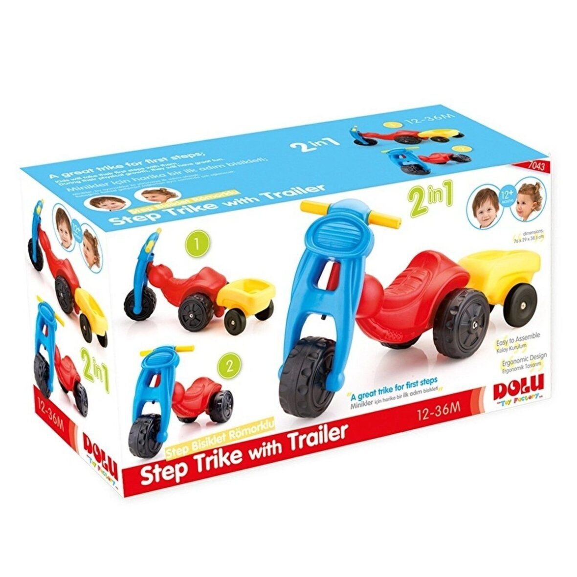 7043  3 Teker Römorklu Bingit Motor -Dolu