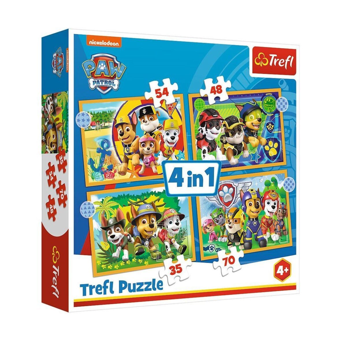 PUZZLE-34395 Paw Patrol 4IN1 Puzzle