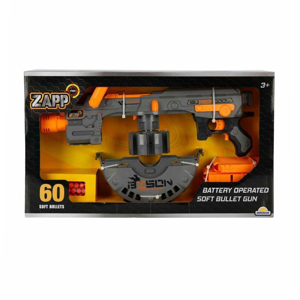 4573 Zapp Toys 60 Mermili Sünger Dart Atan Silah 54 cm -Sunman