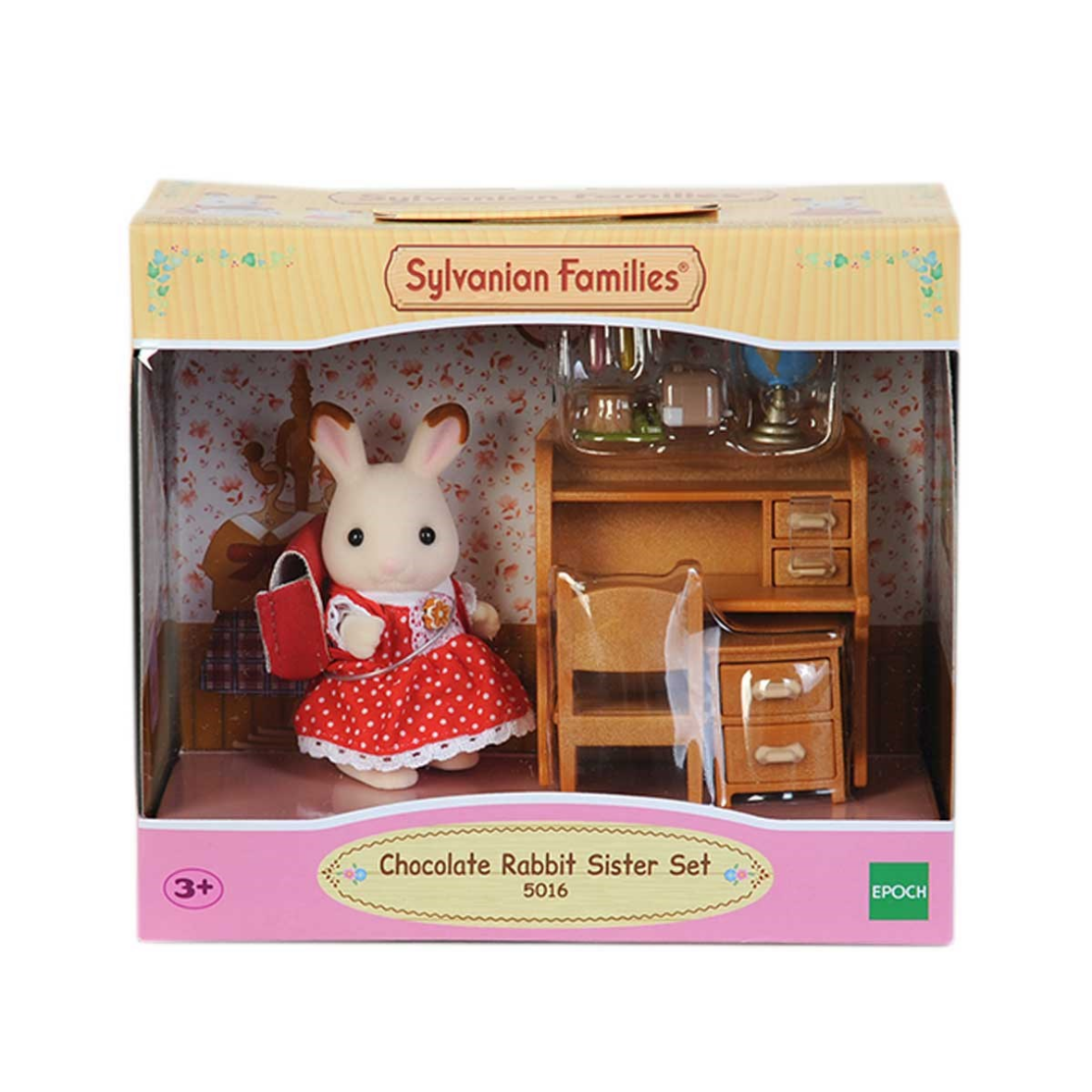 5016 Sylvanian Families Çikolata Kulaklı Tavşan Bebek ve Yatağı+3 yaş