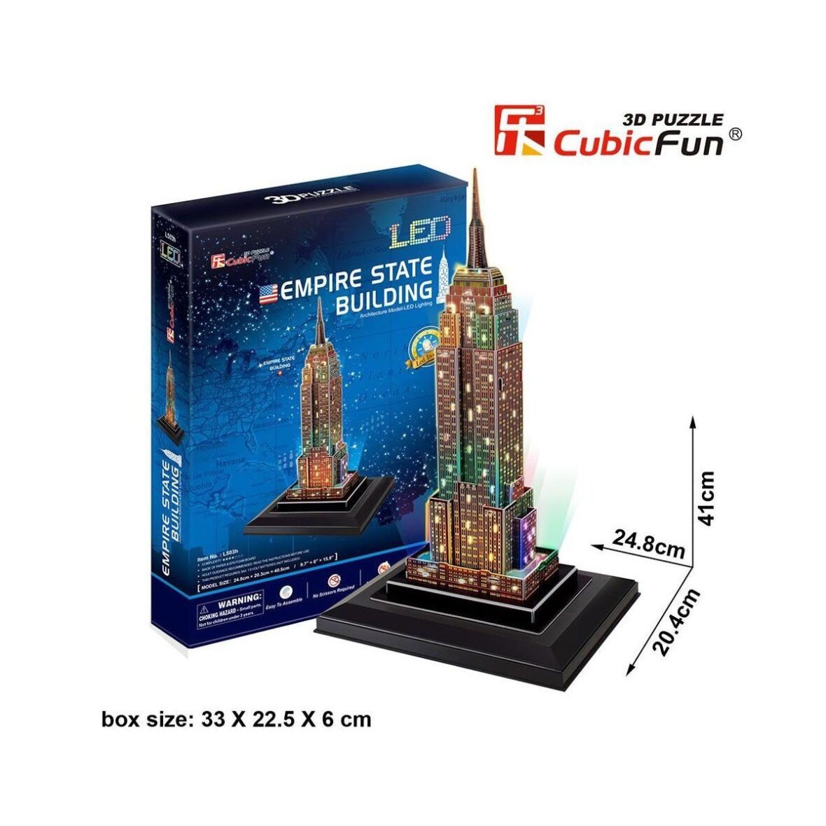 CUB L503H Empire State Binası ABD LED Işıklı -Necotoys