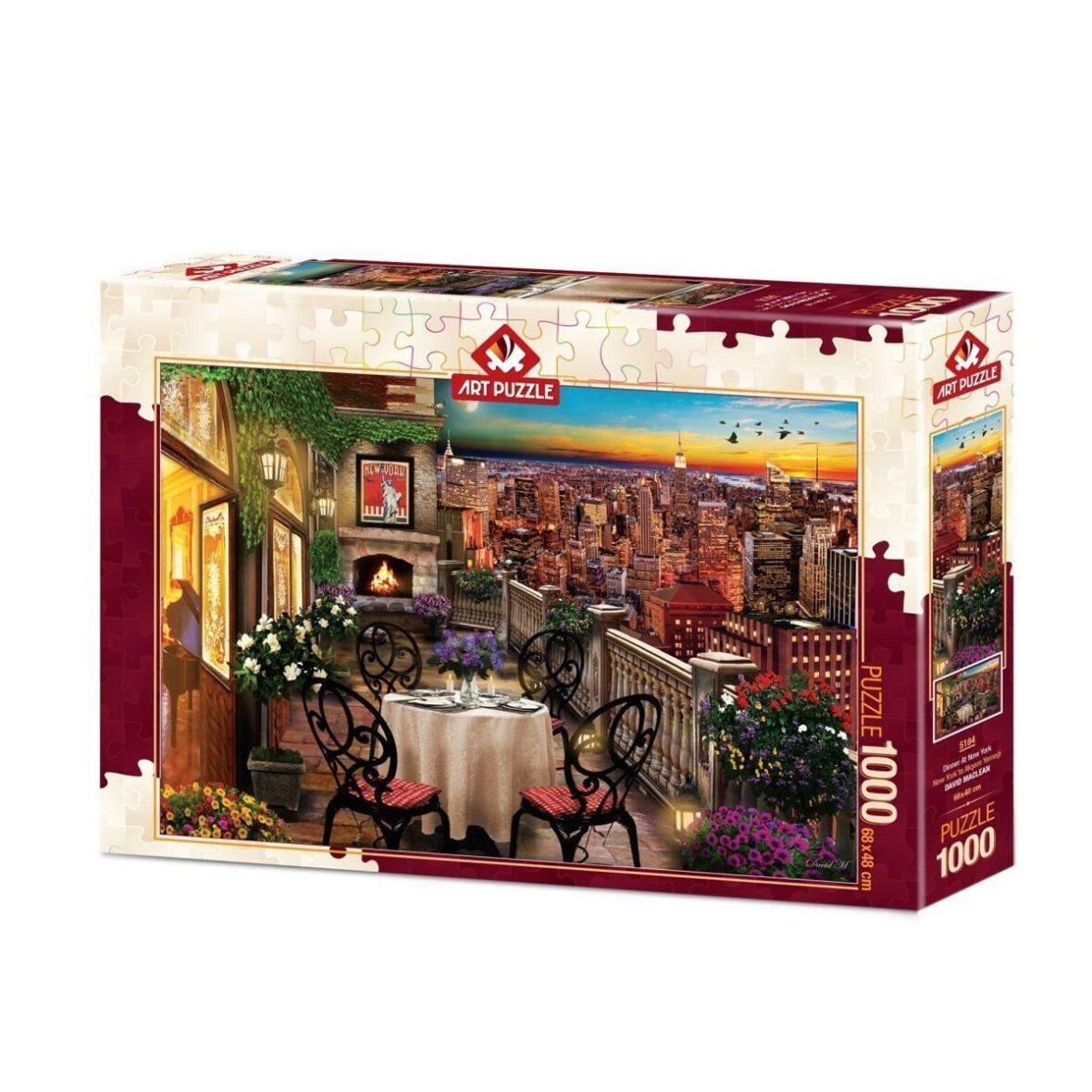 5184 Art Puzzle New York’ta Akşam Yemeği 1000 Parça Puzzle