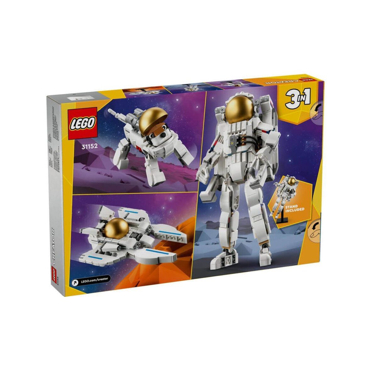 31152 Lego Creator 3ü1 arada Uzay Astronotu 647 parça +9 yaş