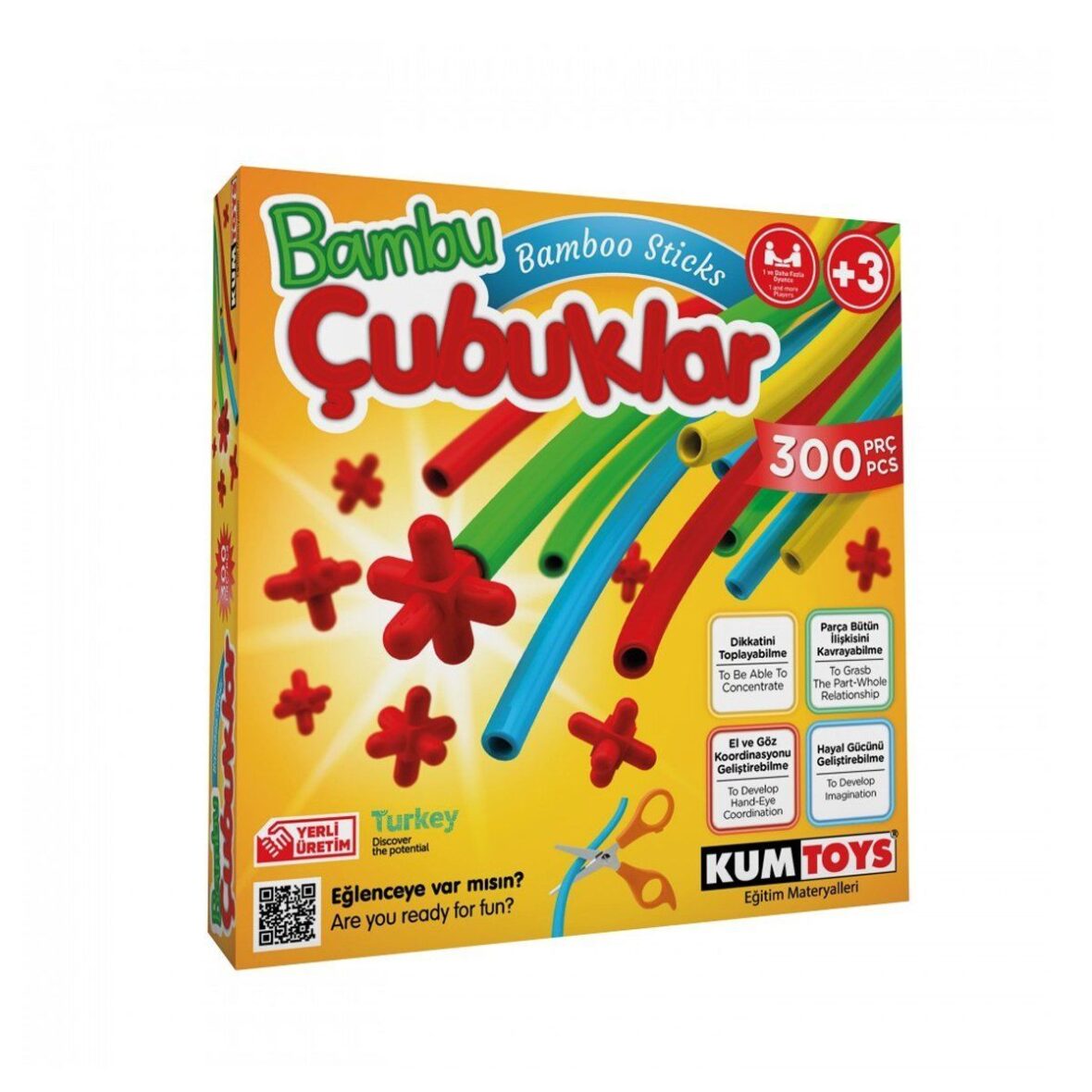 5462 KumToys, Bambu Çubuklar – 300 parça / +3 yaş