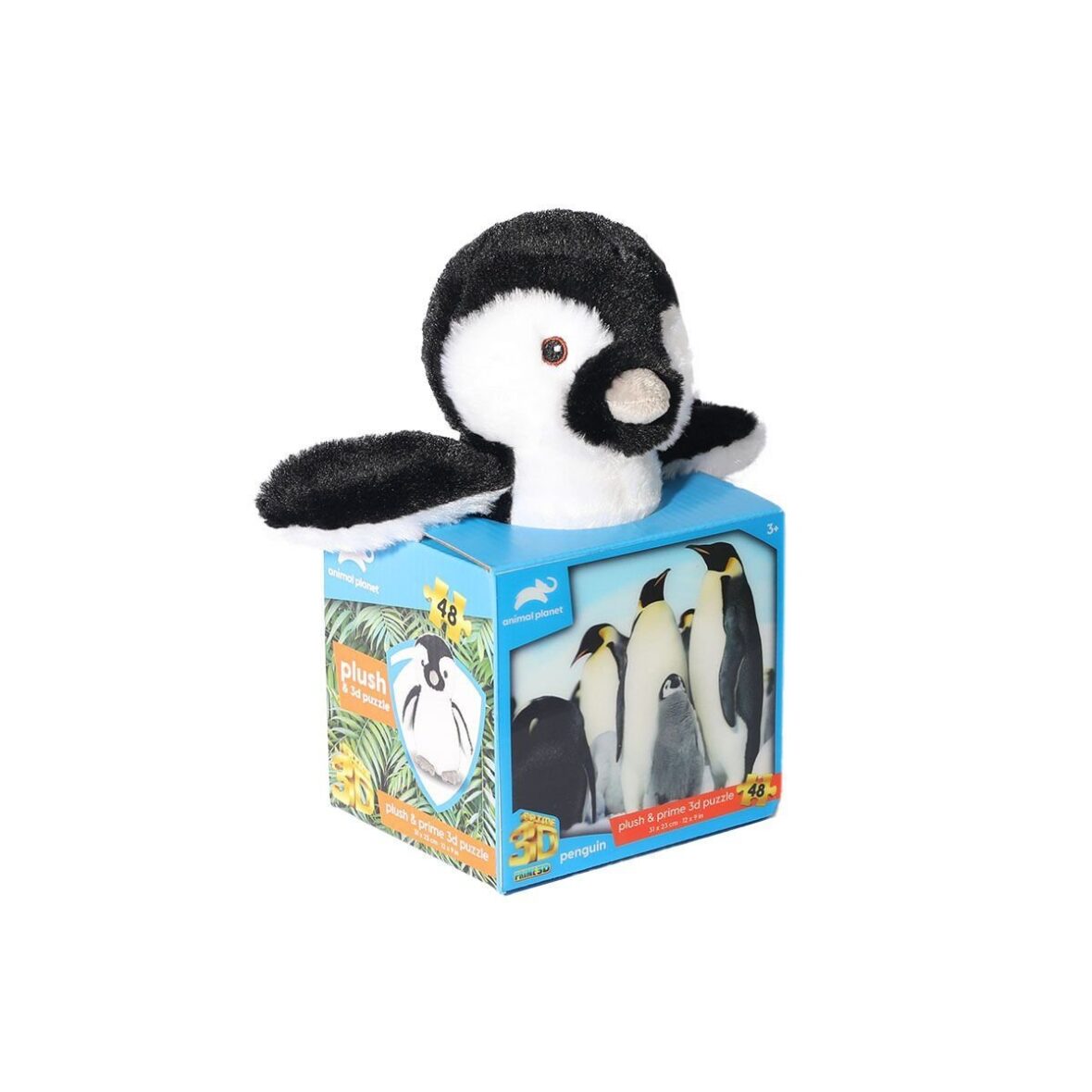 PRM 15809 Prime 3D Penguen Peluş ve Selfie 48 Parça Puzzle -Necotoys