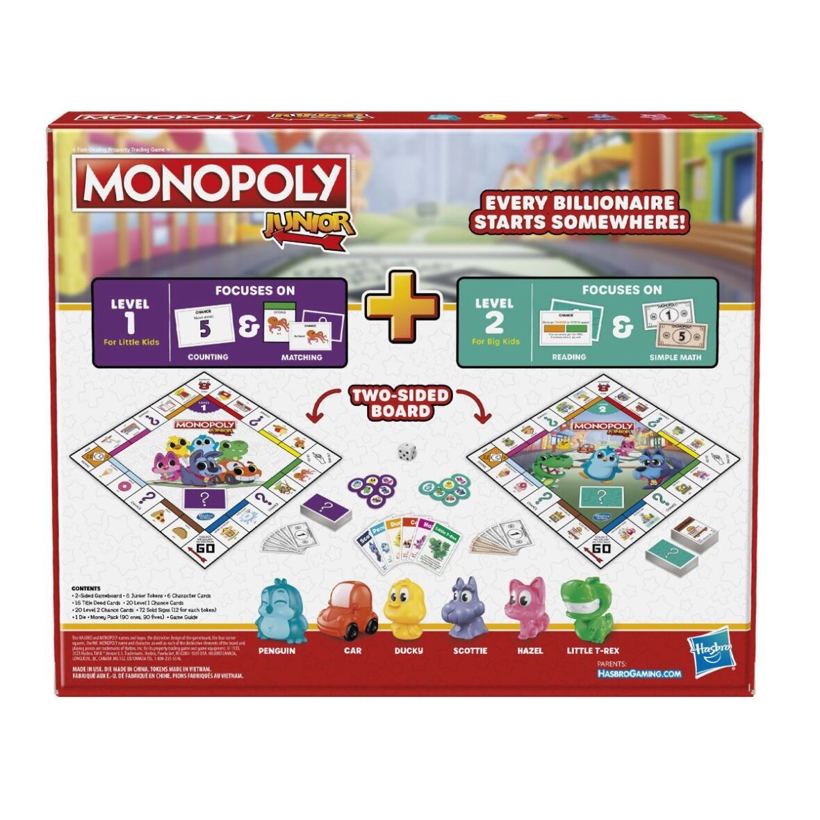 F8562 Hasbro Gaming – Monopoly Junior 2’si1 arada +4 yaş