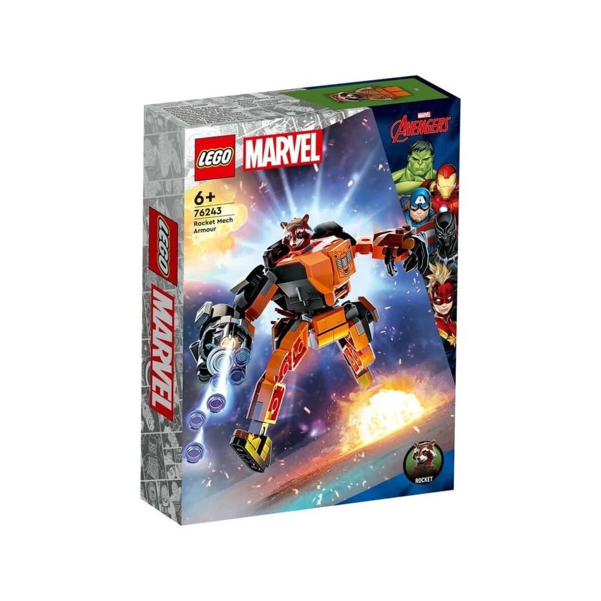 76243 LEGO® Marvel – Rocket Robot Zırhı 98 parça +6 yaş