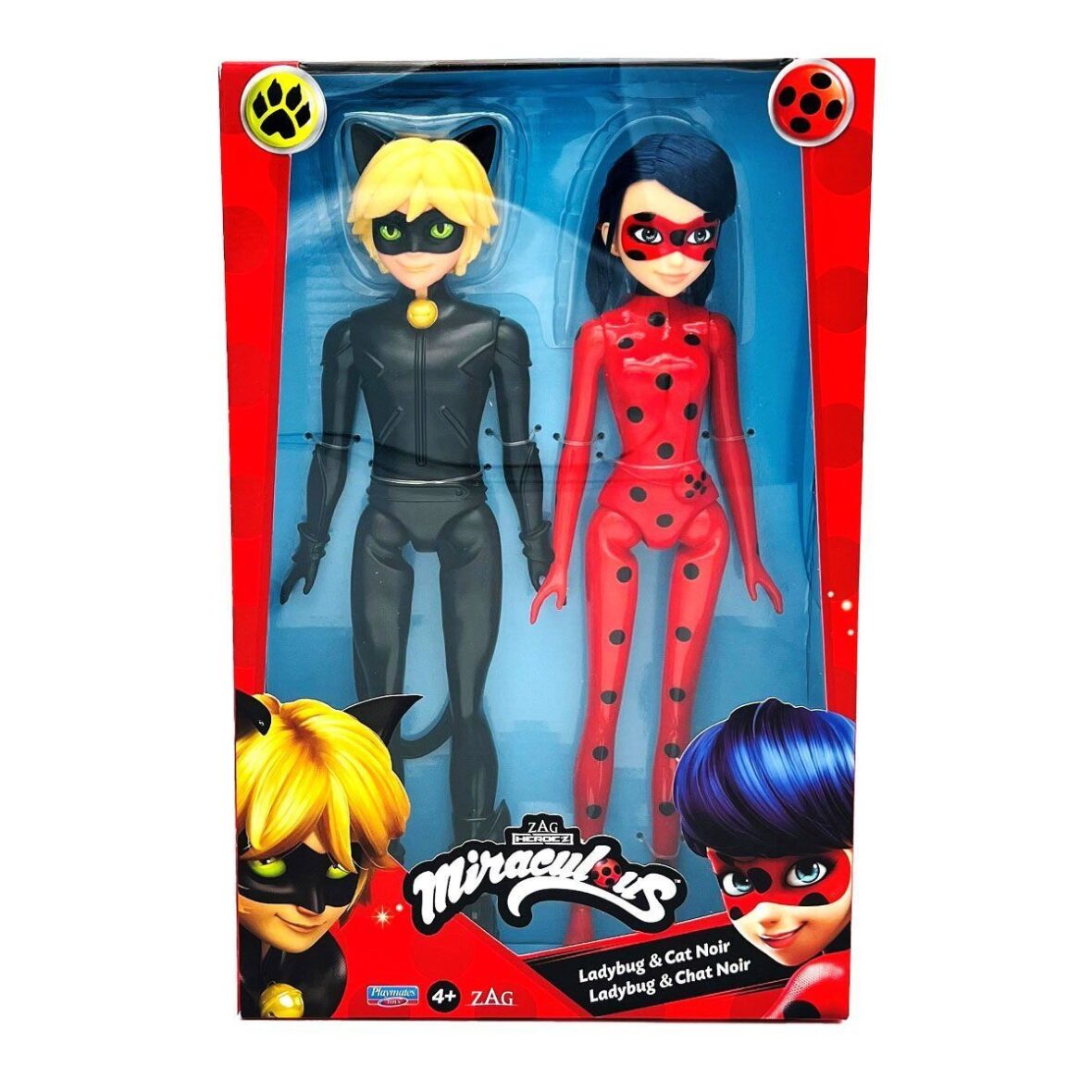 MRA67000 Miraculous 26 cm LadyBug ve Cat Noir – 50275