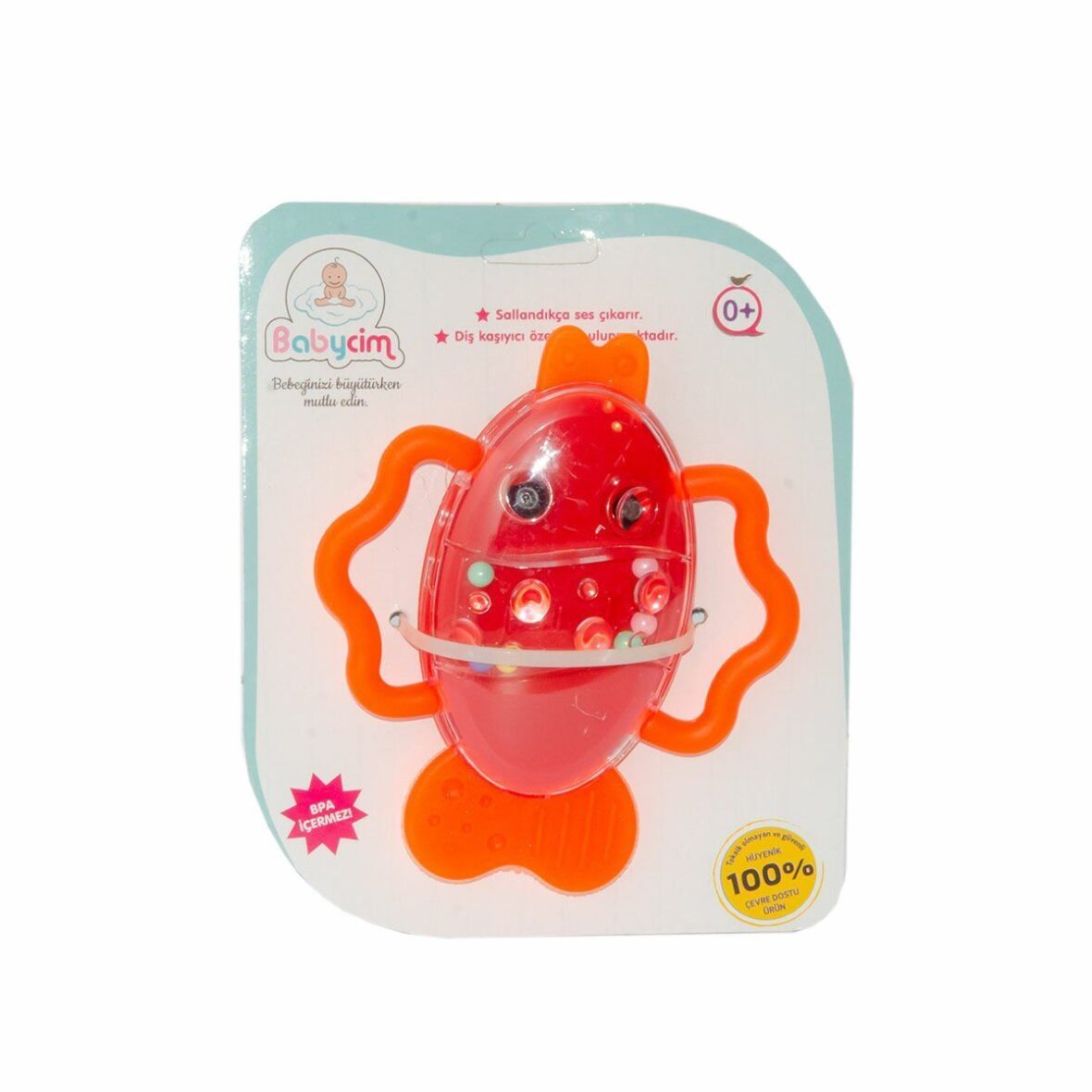 URT038-003 Babycim Balık Dişlik Çıngırak -Birliktoys