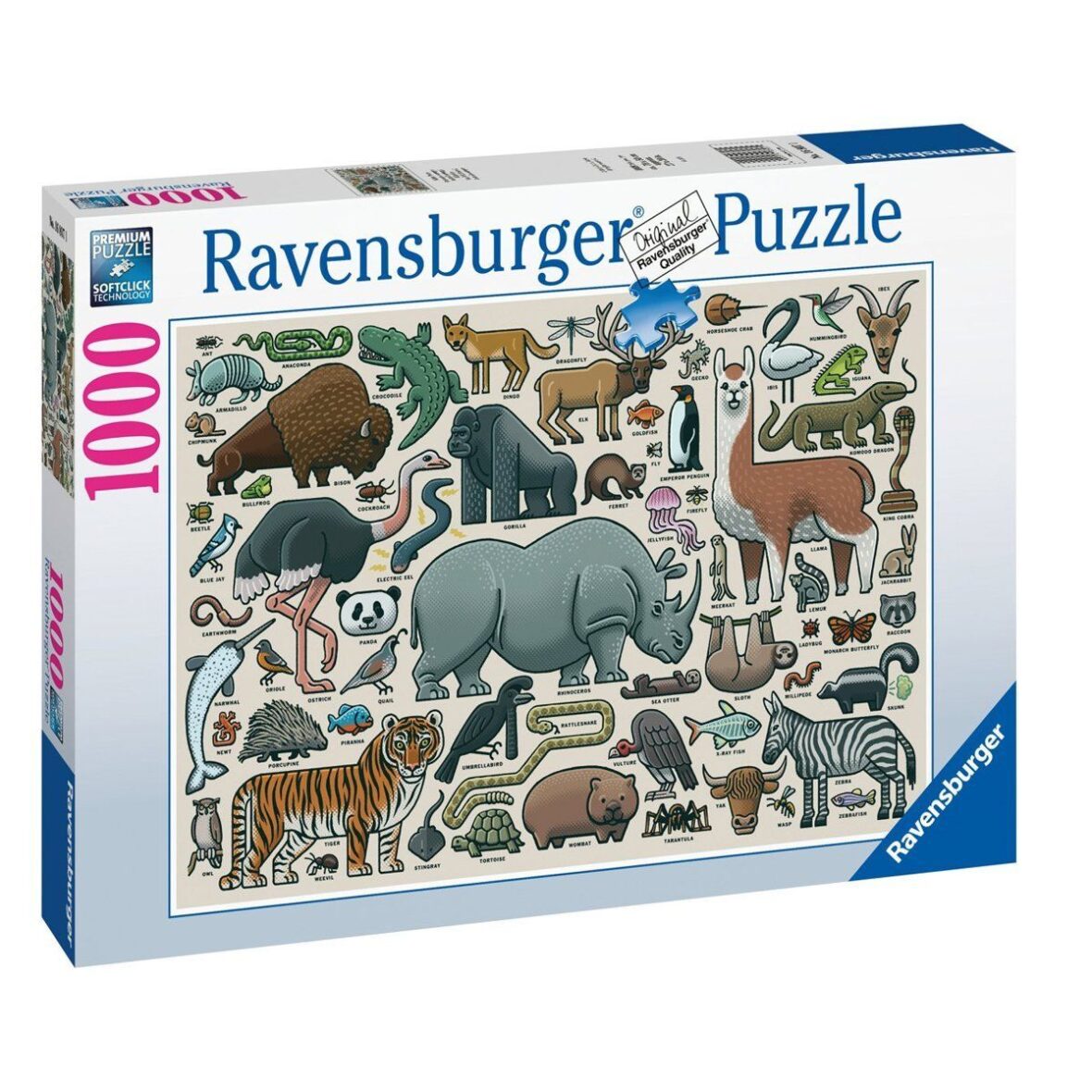 168071 Ravensburger, Vahşi Hayvan – 1000 Parça Puzzle