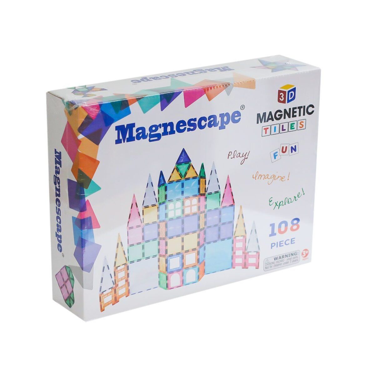 Magnescape Manyetik Tiles 108 Parça -Başeltoys