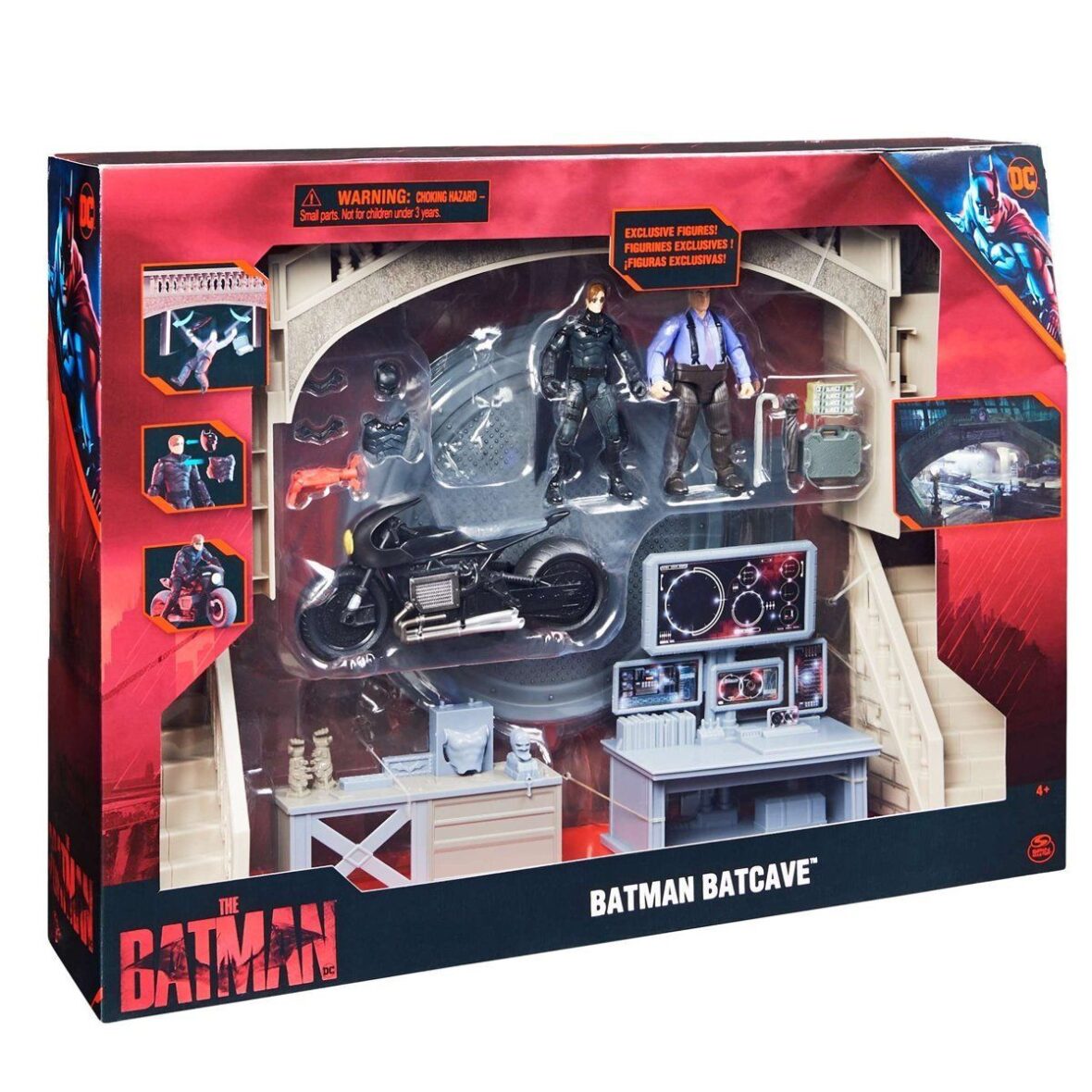 1068398 Batman Batcave Film Anları 1 araç + 2 figür -Spinmaster