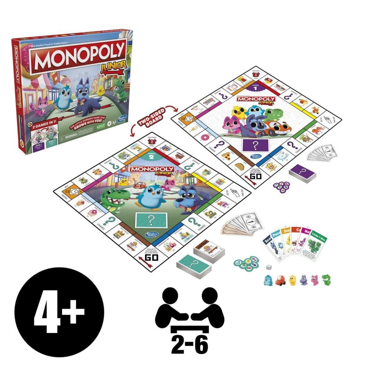 F8562 Hasbro Gaming – Monopoly Junior 2’si1 arada +4 yaş