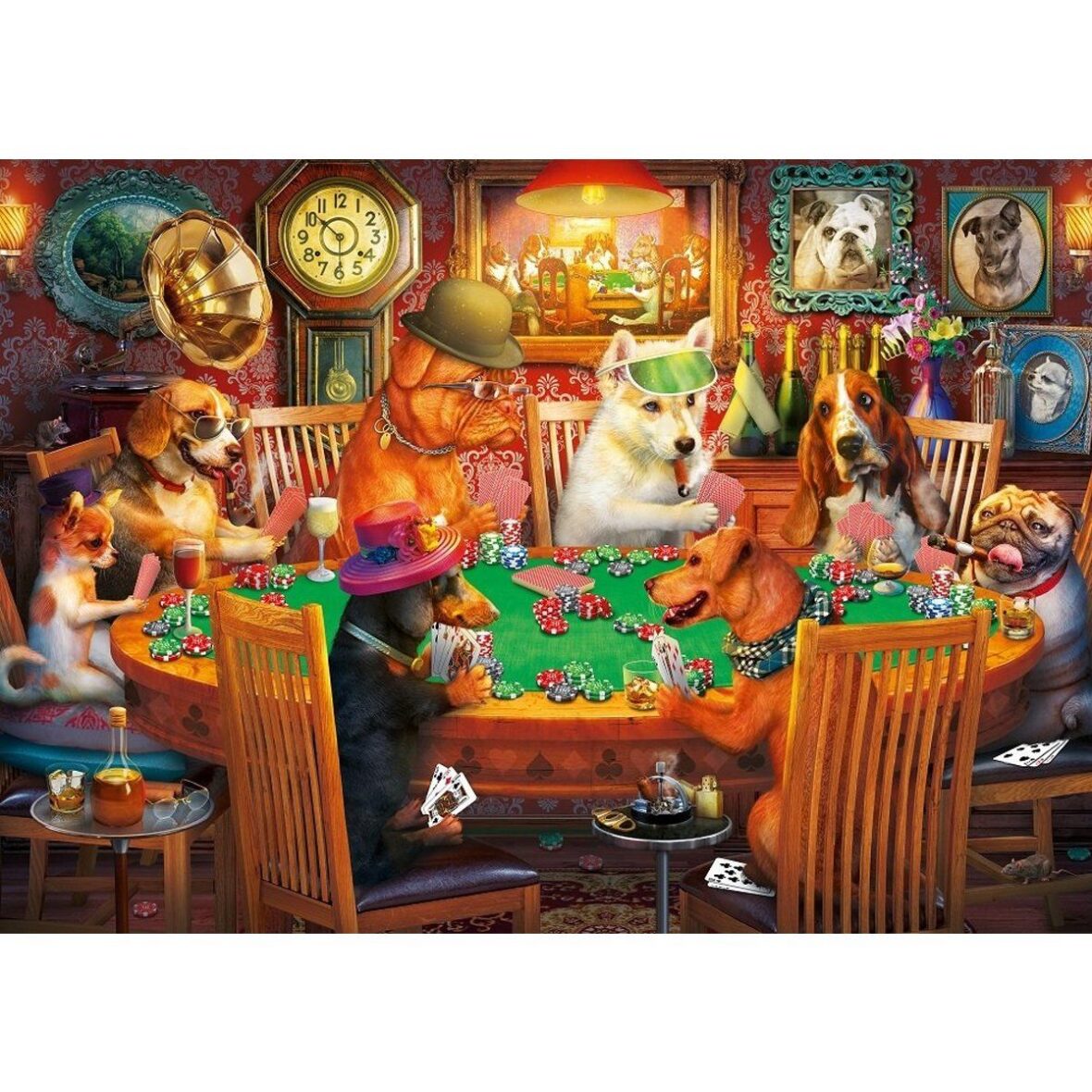 Kumarbaz Köpekler 500 Parça Puzzle