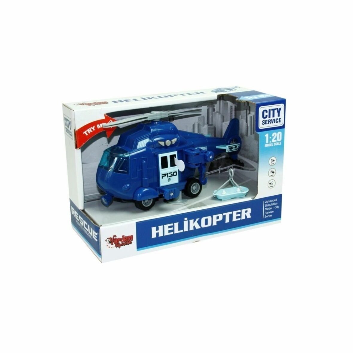 WY760ACD Sesli ve Işıklı Helikopter 1:16 -Vardem