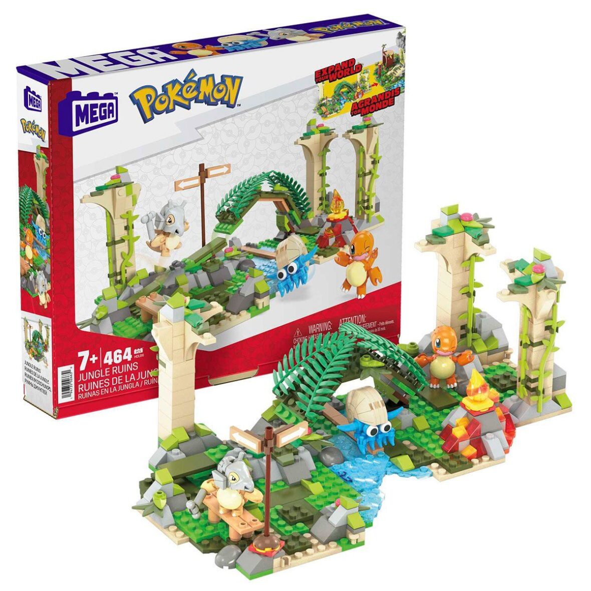 HDL86 MEGA™ Pokémon™ Jungle Ruins – Adventure Builder Antik Kent Seti 464 parça +7 yaş