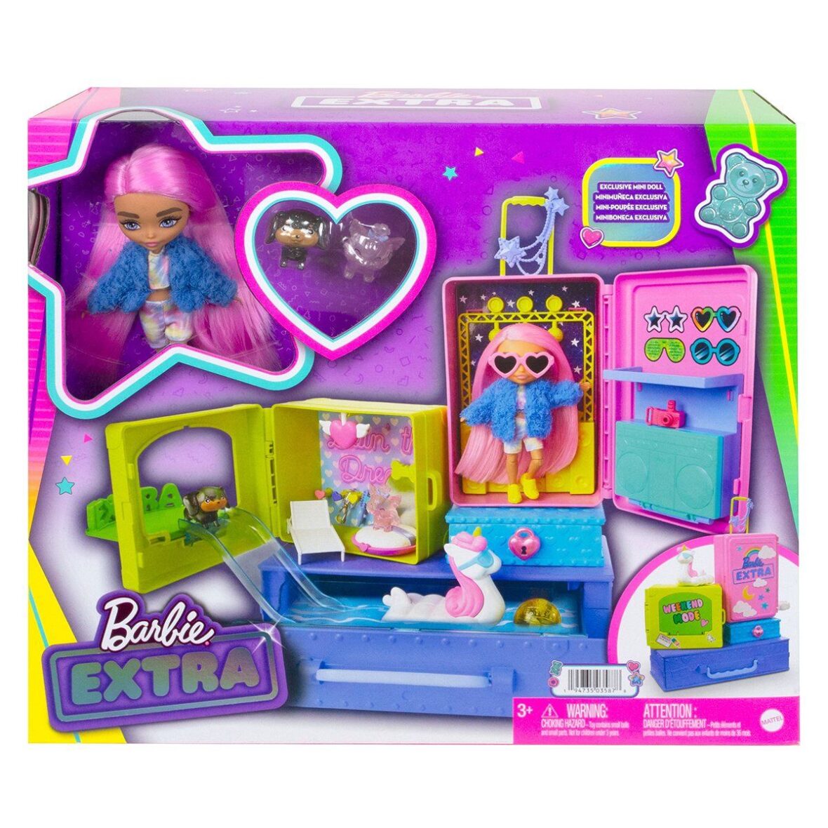 HDY91 Barbie Extra – Mini Bebekler ve Hayvan Dostlarının Seyahat Maceraları