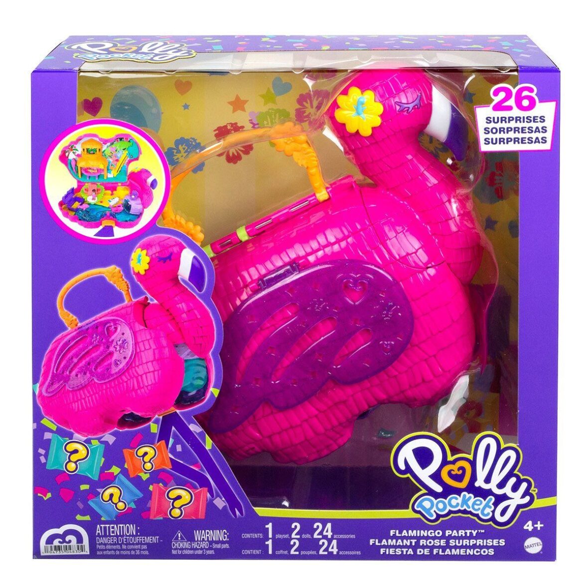 HGC41 Polly Pocket Flamingo Partisi Oyun Seti, Polly Pocket Micro