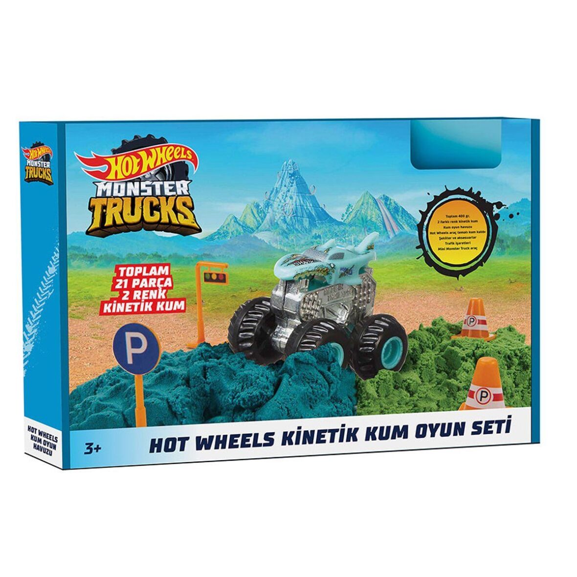 HHJ36 Hot Wheels Monster Trucks Kinetik Kum Oyun Seti – Özel fiyatlı ürün