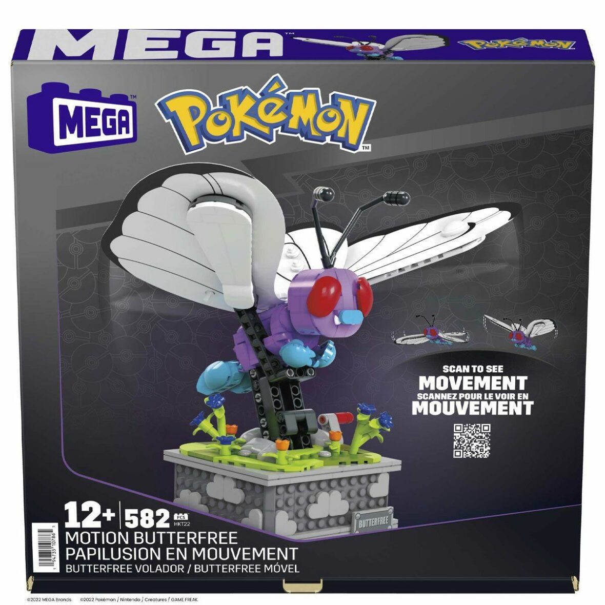 HKT22 MEGA™ Pokémon™ Motion Butterfree 582 parça +12 yaş