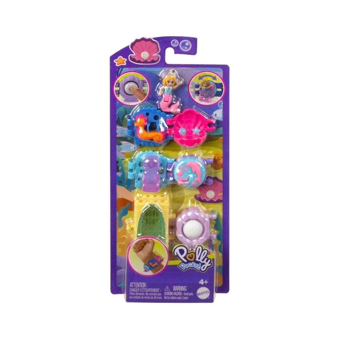 HKV67 Polly Pocket Bileklik Olabilen Sevimli Oyun Setleri